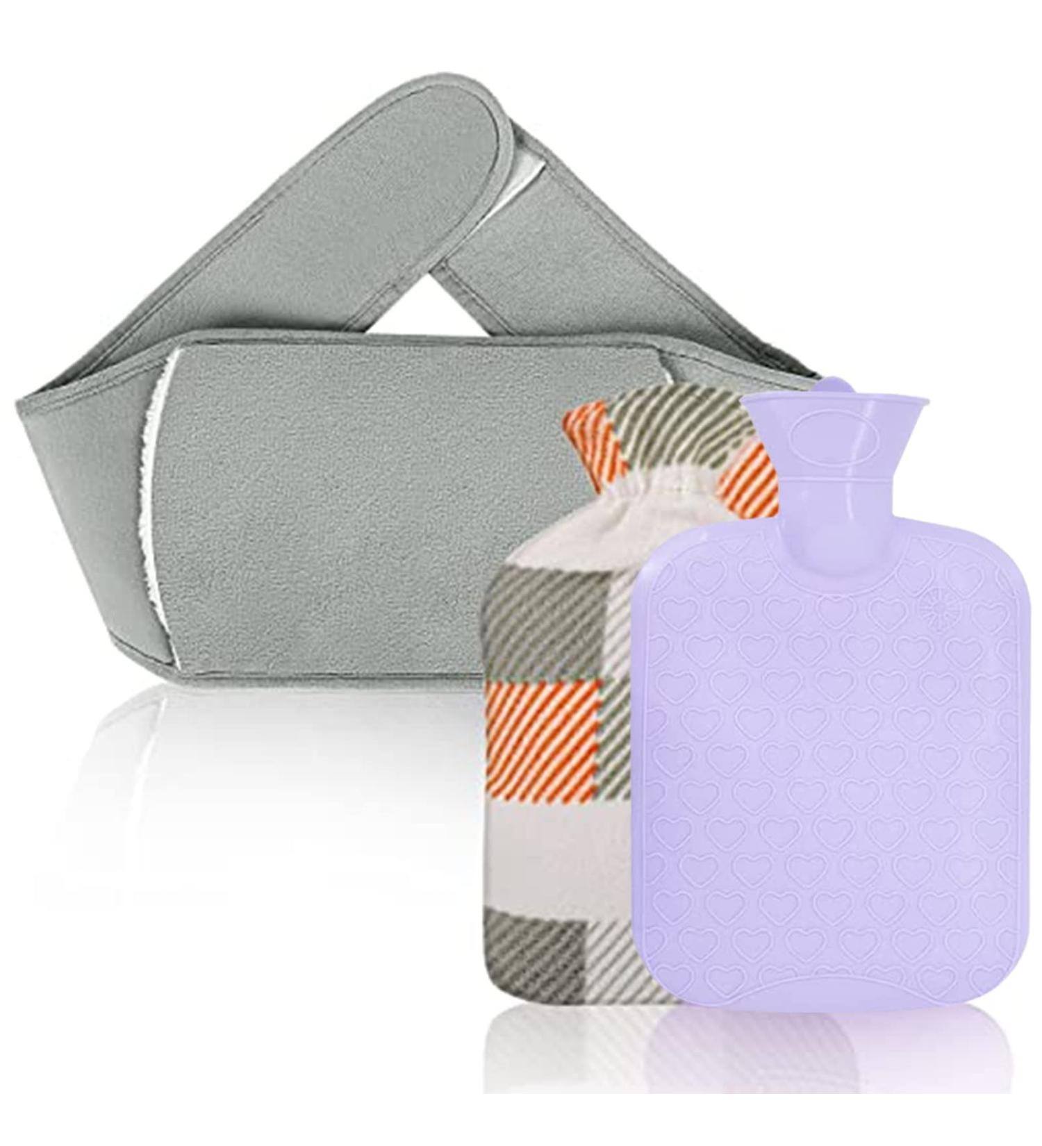 CYIECW 3-in-1 Heat Bottle Belt Set - Rubber Hot Water Bottle with Cover for Neck Shoulder Back & Waist | Comfortable Warmth for Kids & Adults - Buy Online on GoSupps.com