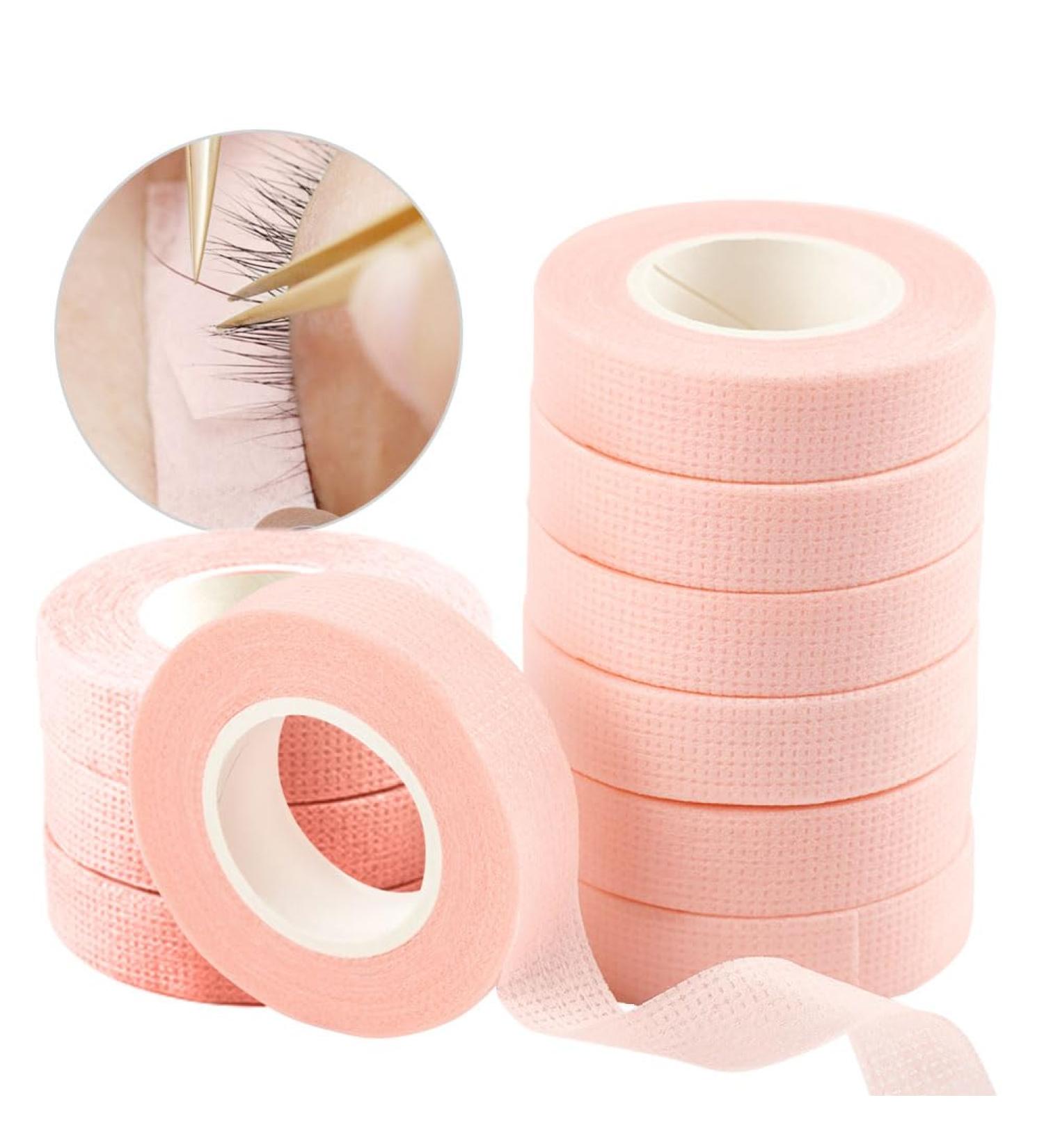 Lunamoon Eyelash Tape - 10 Rolls Micropore Isolation Tape for Eyelash Extensions - Pink - Ideal for Lash Artists - Buy Online on GoSupps.com