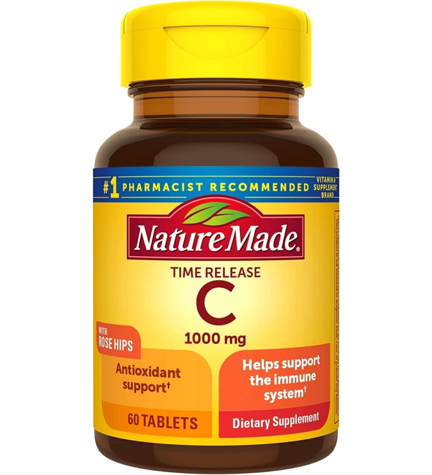 Nature Made Vitamin C 1000mg Dietary Supplement Tablets 60 CT (Pack of 3)