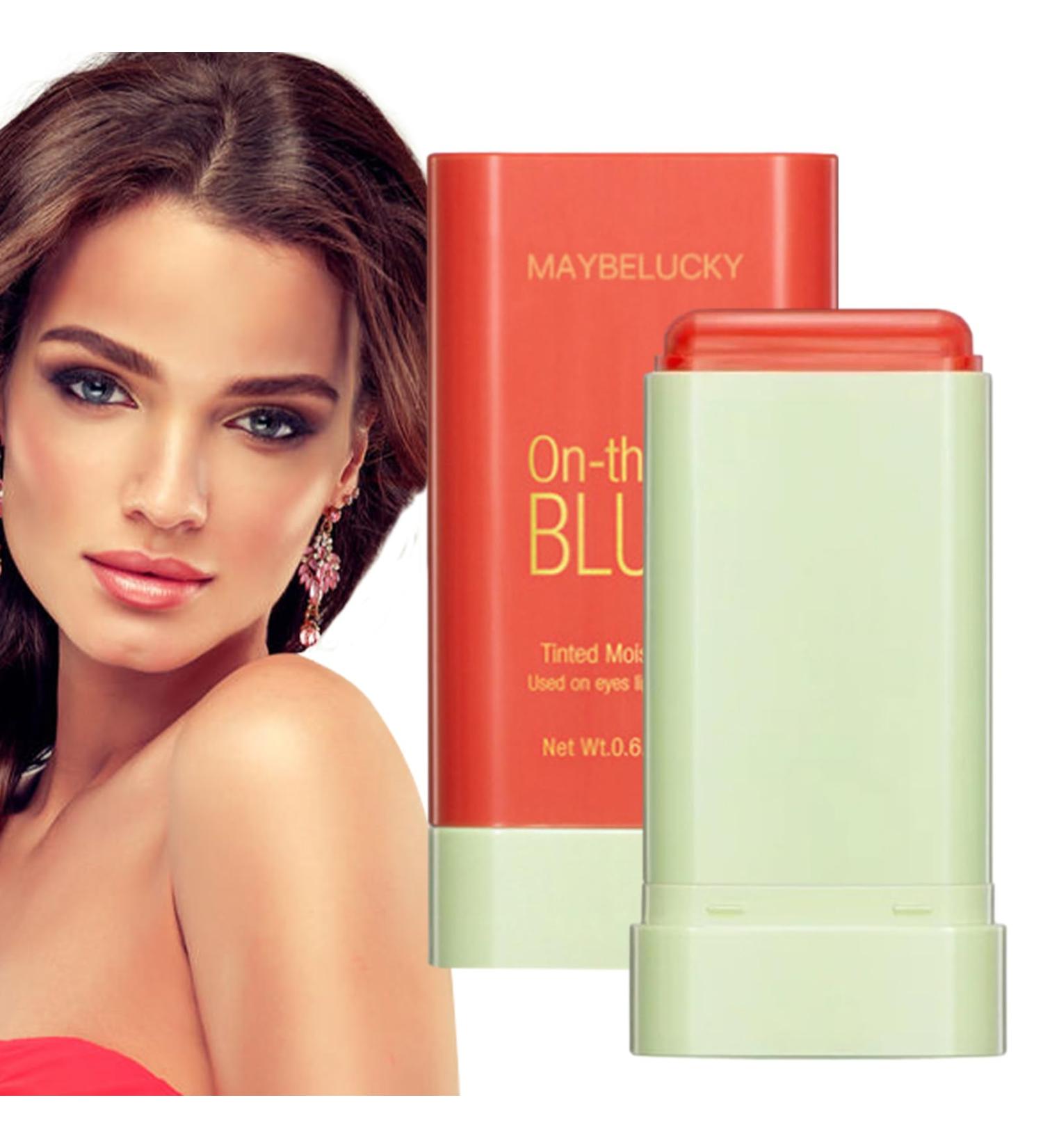 Make up Blushes Stick Cream Buildable Multi Stick | Shimmery Face Blushes Easy Application Shimmery Face Blushes for Lipstick and Eye Shadow Shakven 03# - Buy Online on GoSupps.com