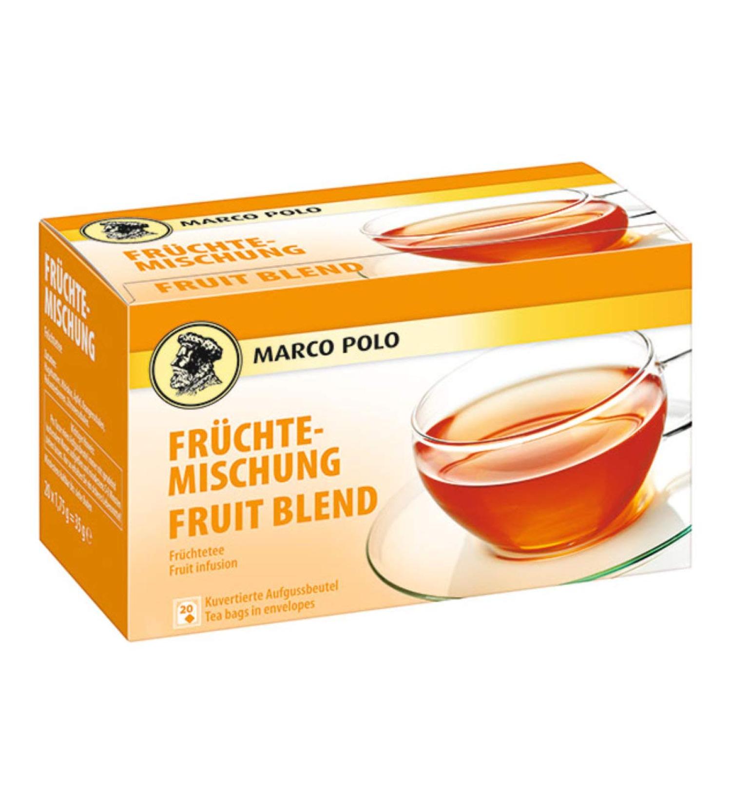 Marco Polo mixed fruit tea with a terribly sweet taste