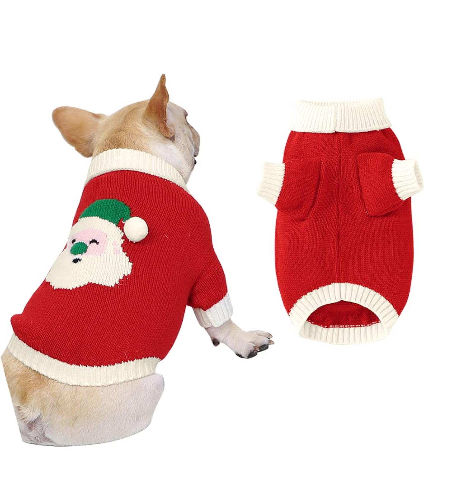 Dog Sweater for Small Dogs - Christmas Snowman Design Soft & Thickened Puppy T-Shirt (Red M) - Buy Online on GoSupps.com