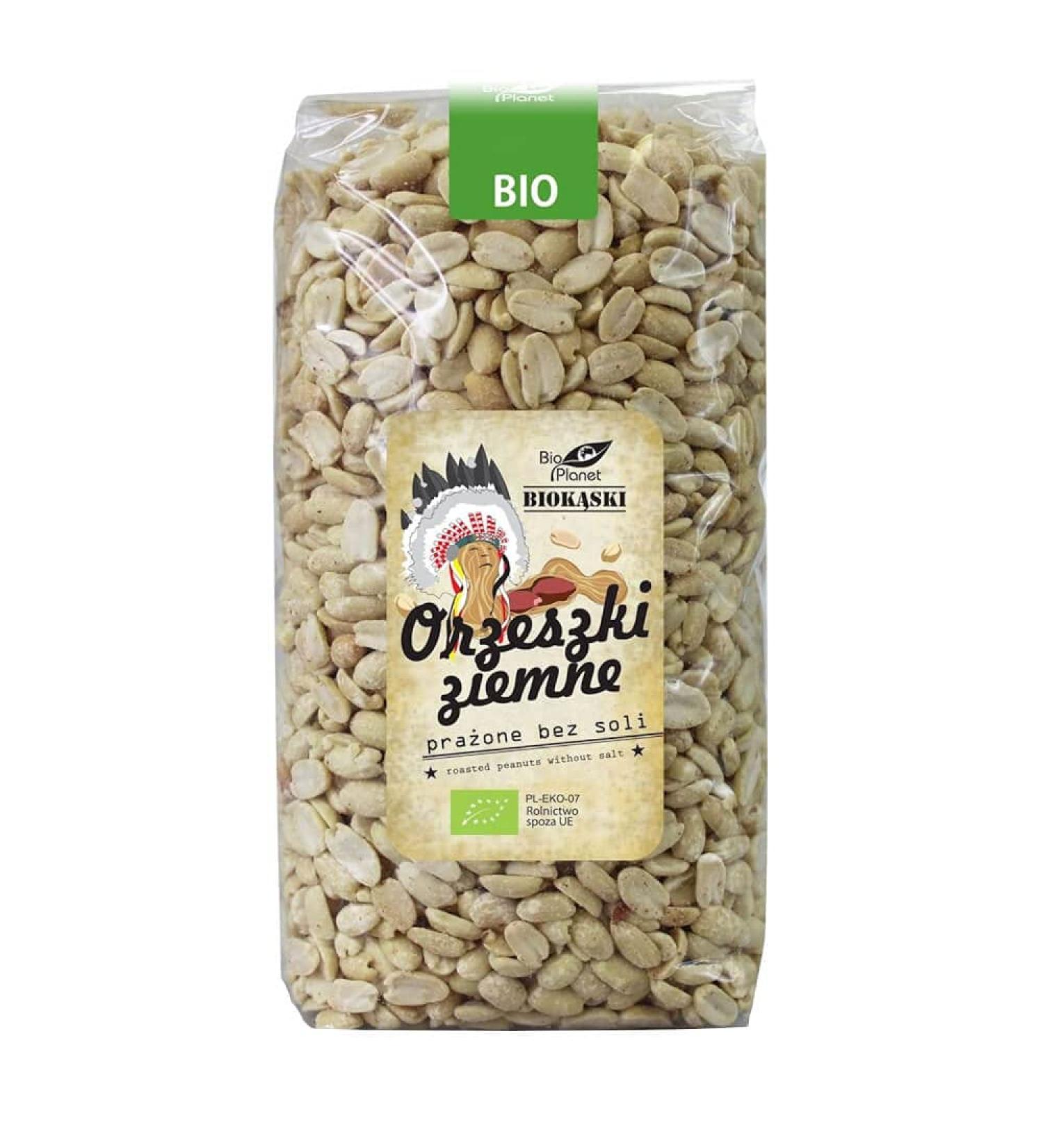 BIO PLANET ROASTED PEANUTS WITHOUT SALT ORGANIC 1KG - BIO PLANET