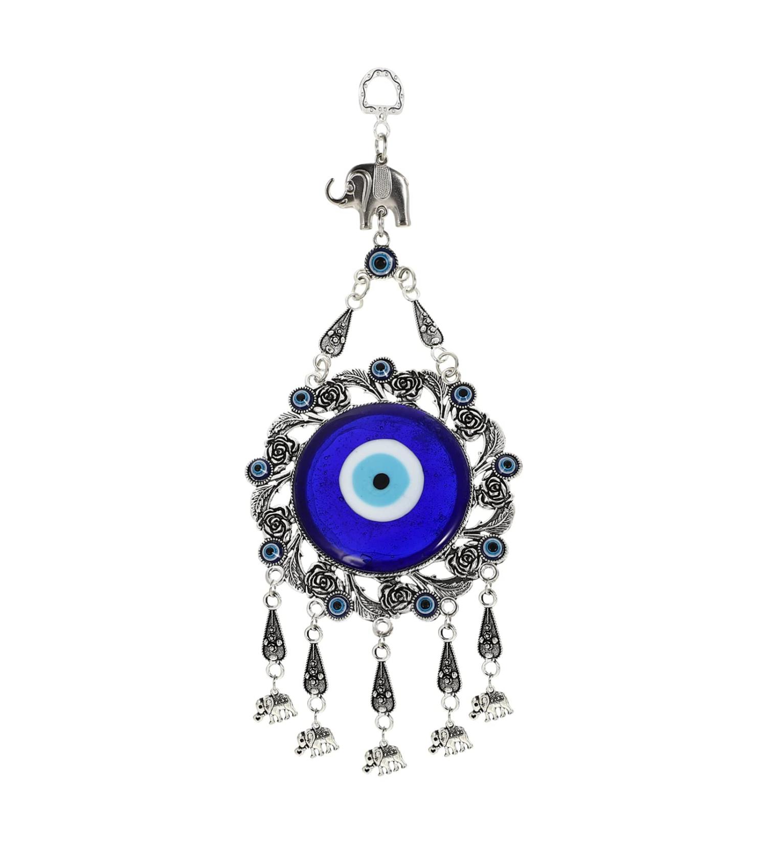 ABOOFAN 1pc Blue Eyes Pendant Ornament Home Decor Creative Eye Decor Evil Turkish Decor Window Accessories Blue 24x10cm - Buy Online on GoSupps.com