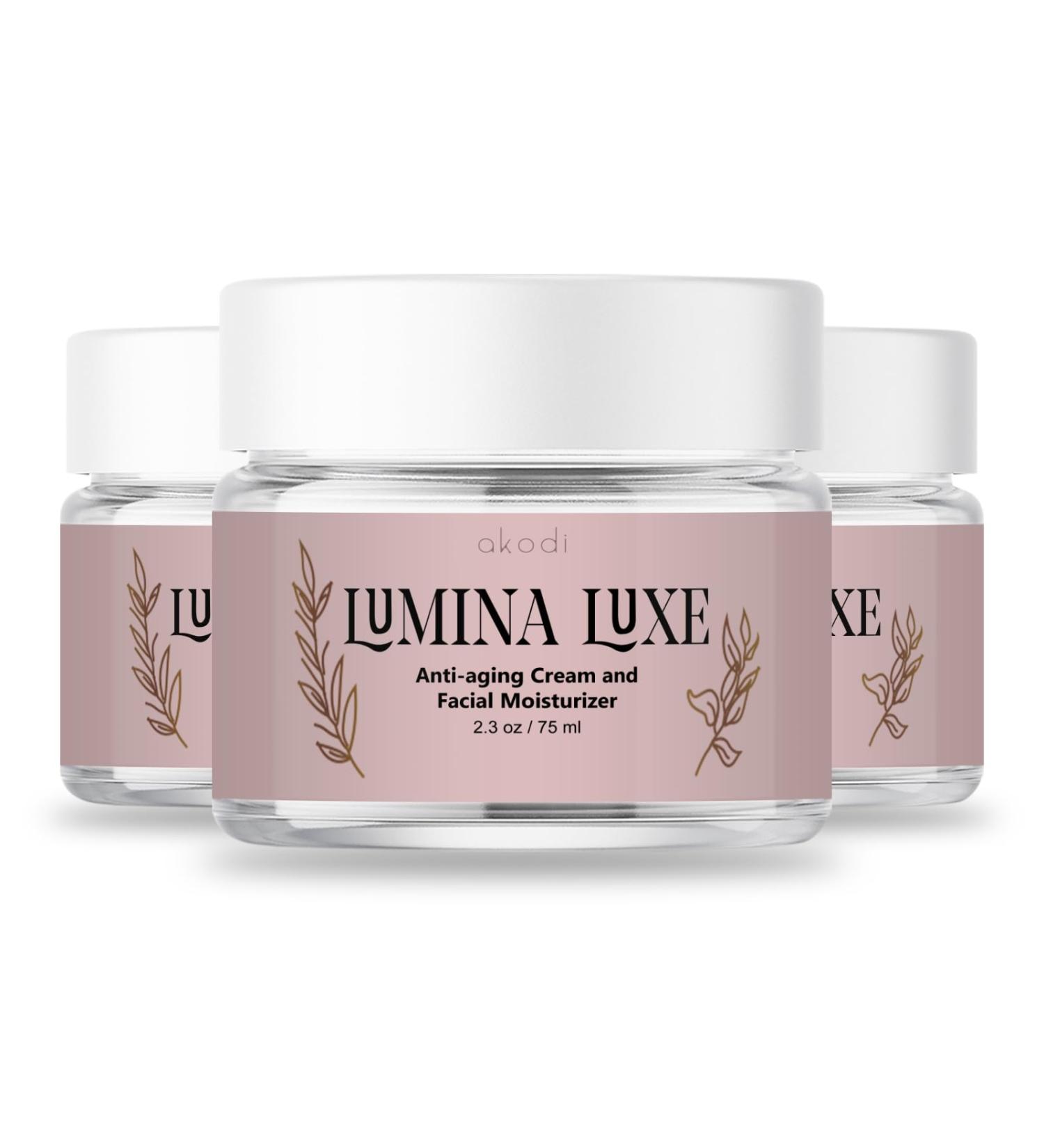akodi Lumina Luxe - Lumina Luxe Anti-aging Cream - Lumina Luxe Rejuvenating Moisturizer - 3 pack/6 oz
