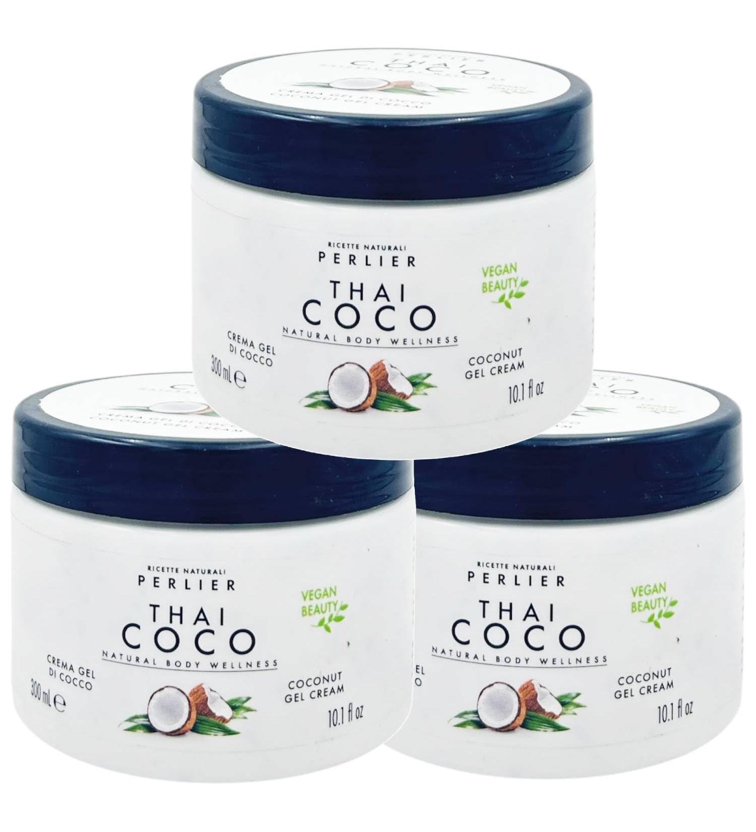  Perlier Perlier Thai Coco Nourishing Body Gel Cream - With Organic Coconut Water and Vitamin E - Moisturizing and Regenerating Treatment for Dry Skin - 300ml Bottle (3) - Buy Online on GoSupps.com