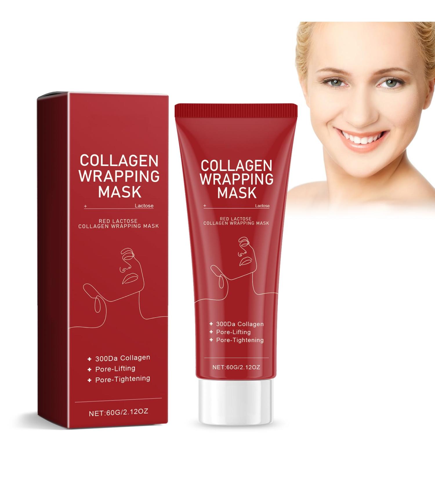 Crsetmyth Rote Lactose Collagen Wrap Mask 60g Collagen Softening Peel Mask Rote Lactose Peel Off Mask Moisturizing Overnight Face Mask Face Mask for Wrinkle Relief Glowing Skin Por - Buy Online on GoSupps.com