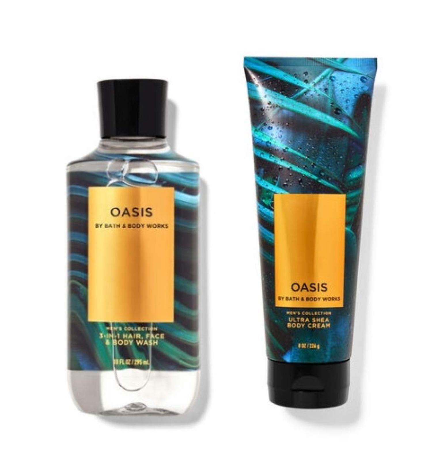 Bath and Body Works Oasis For Men Ultra Shea Body Cream and 3 in 1 Wash | Full Size - Buy Online on GoSupps.com