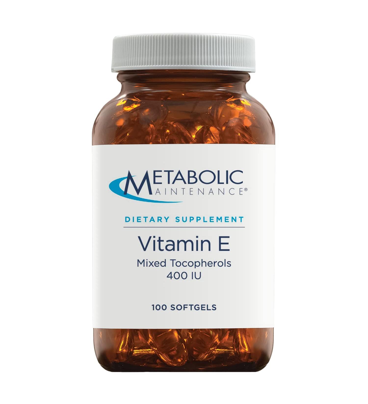 Metabolic Maintenance Vitamin E Complex 400 IU - Cardiovascular & Antioxidant Support (100 Capsules) - Buy Online on GoSupps.com
