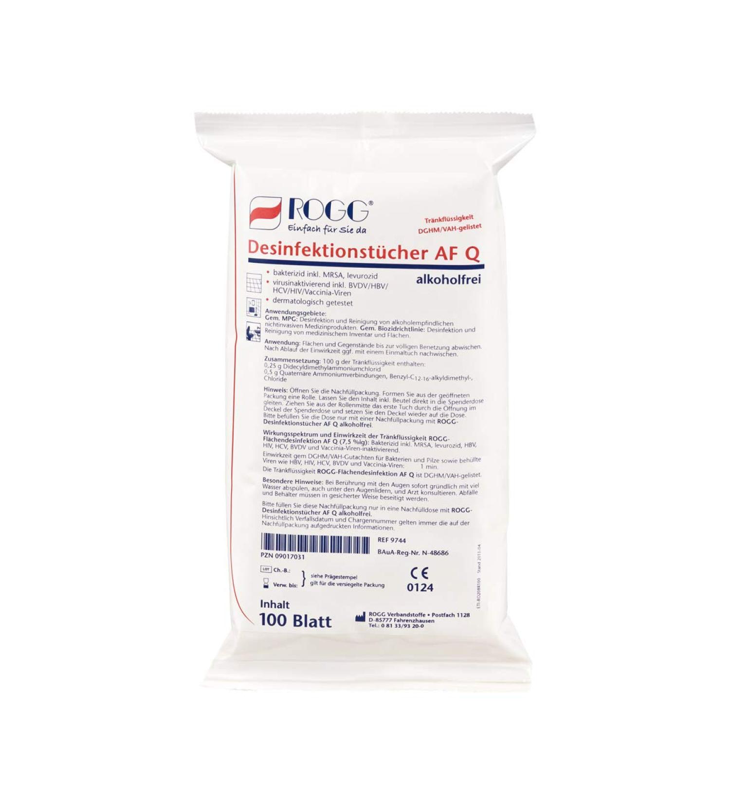Rogg Disinfection Wipes | Alcohol-Free Hygiene Cleaning Towels | Refill Pack of 100 | Safe for Medical Use - Buy Online on GoSupps.com