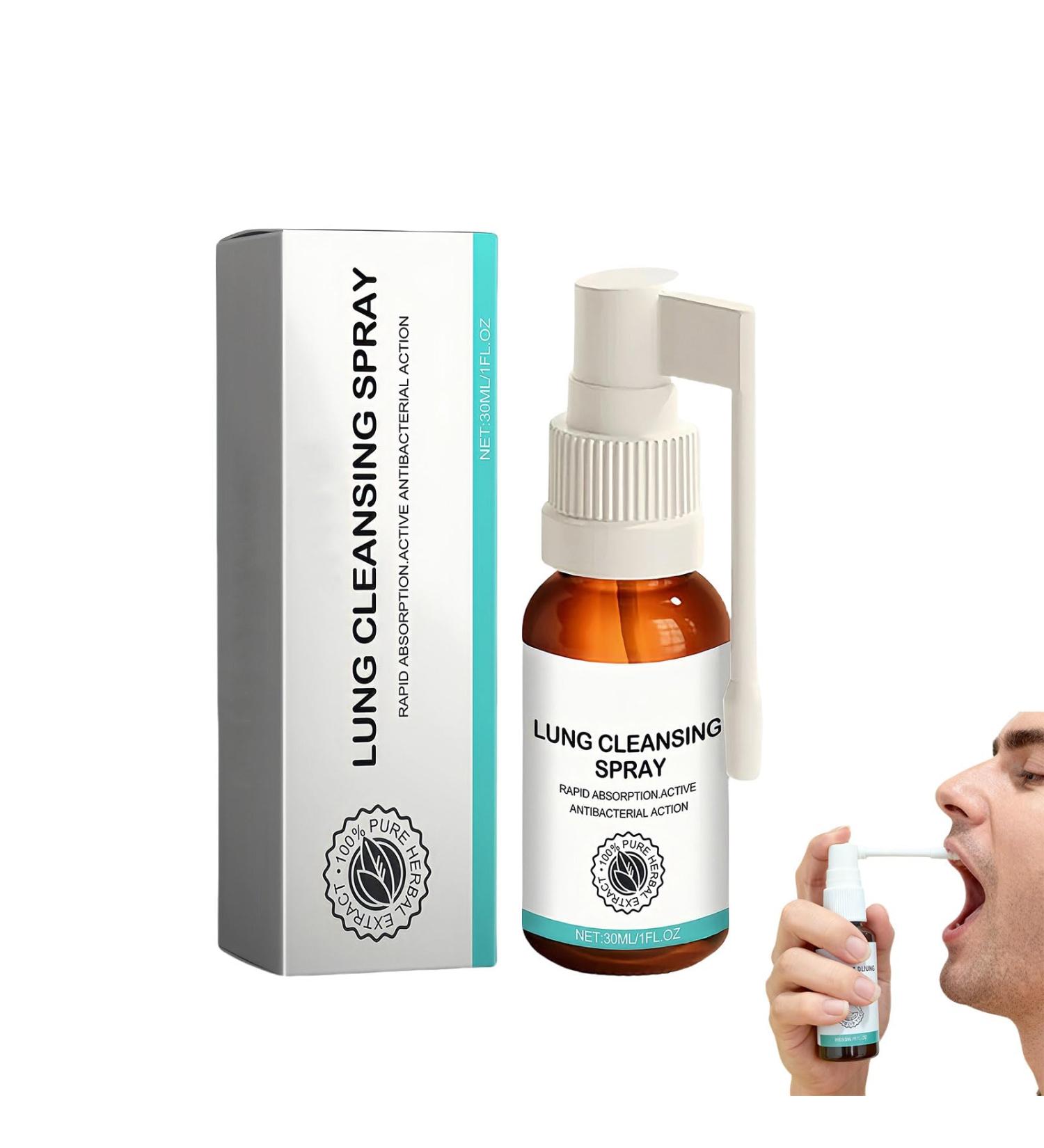 Organic Herbal Lung Cleansing Spray,Cleansing Spray Breath Easy,Mucus Relief and Lung Cleanse,mullein leaf extract-1pcs - Buy Online on GoSupps.com