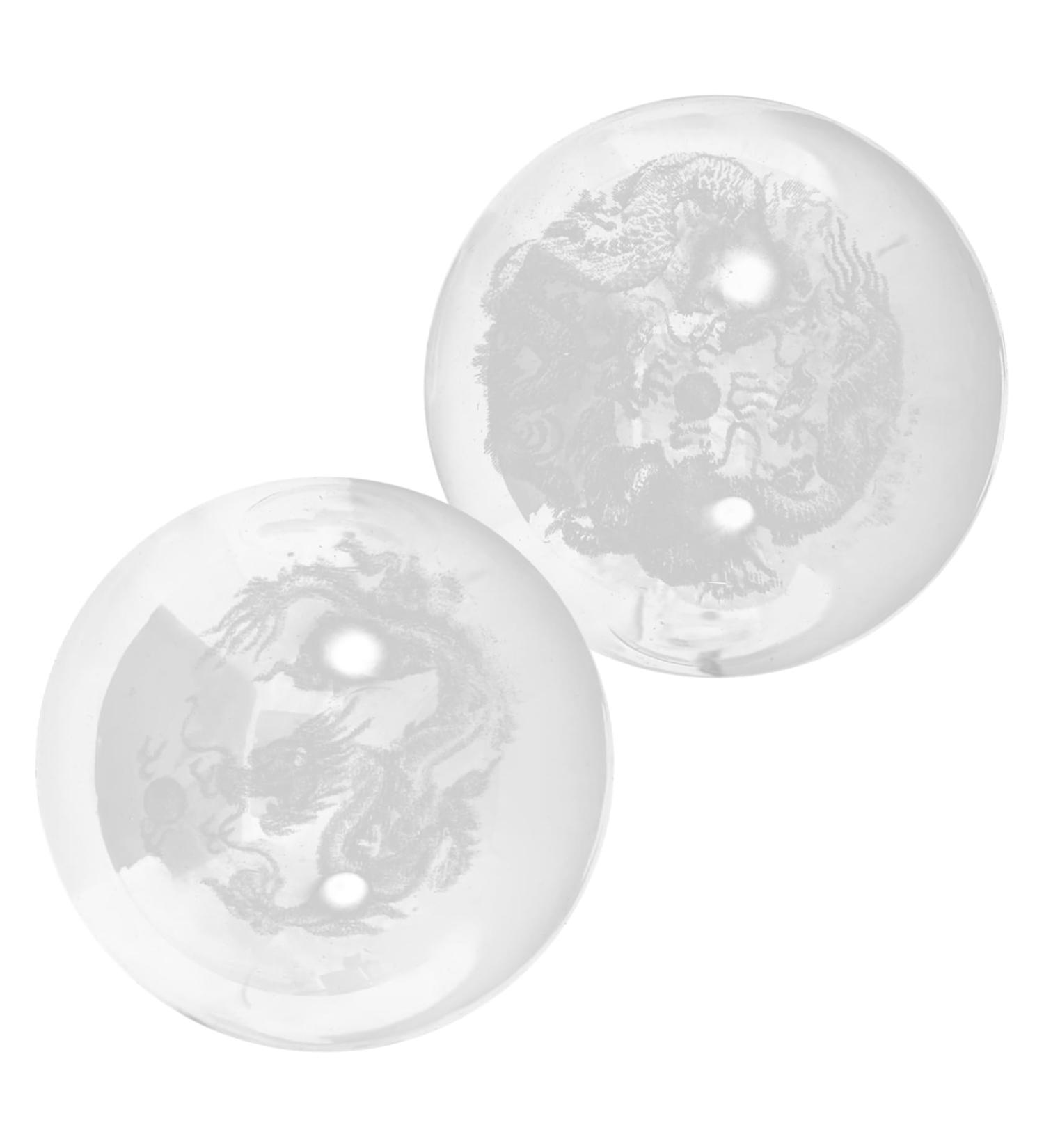 Fomiyes 2-Pack Healthy Massage Balls - Chinese Gymnastics & Meditation Crystal Massagers for Fitness & Relaxation - Buy Online on GoSupps.com