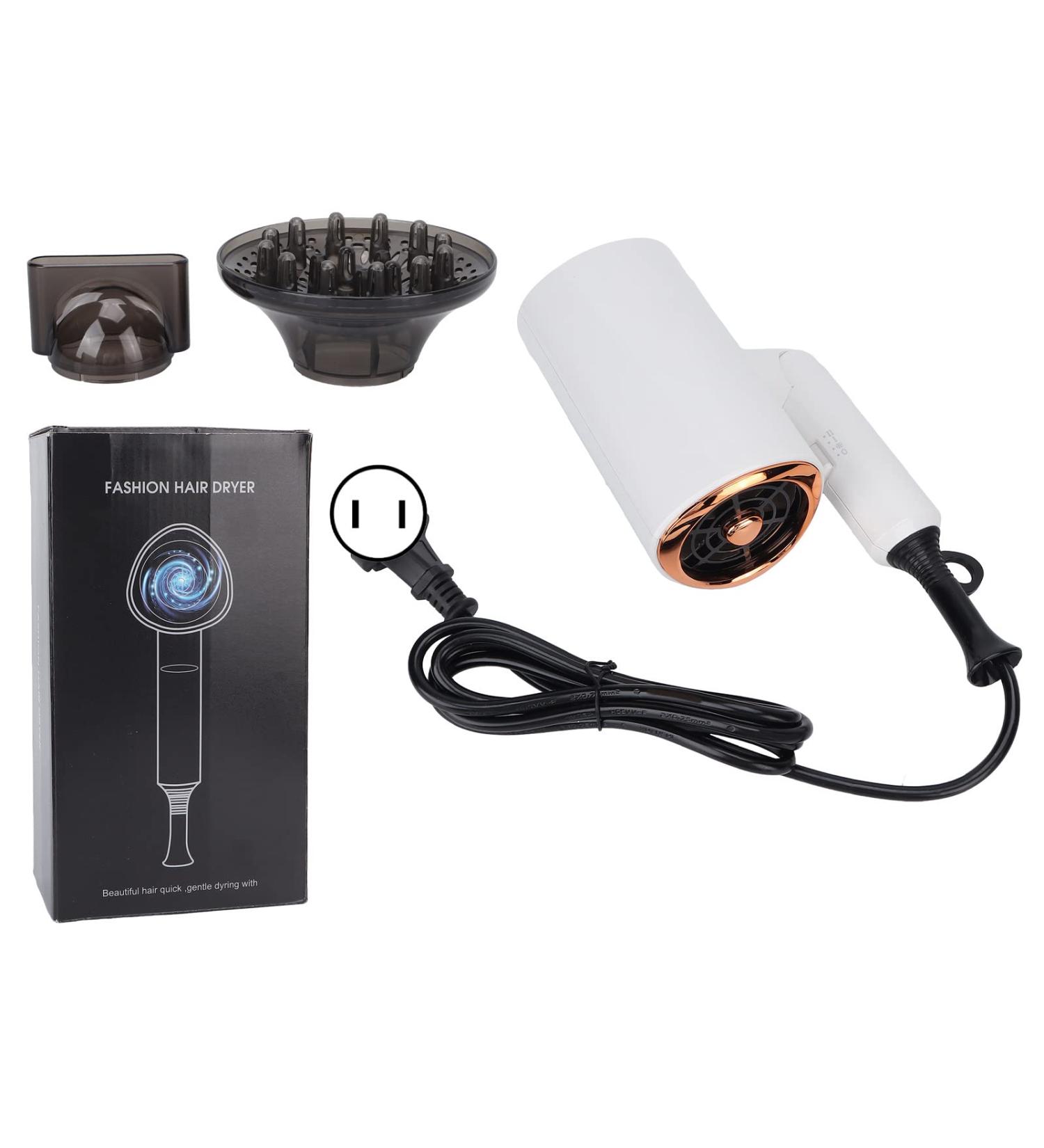 Folded Hair Dryer Electric Anion Quiet Hair Blow Dryer Portable Hair Dryer Professional Blow Dryer Travel Hair Dryer for Home Hotel Salon Use(US) - Buy Online on GoSupps.com