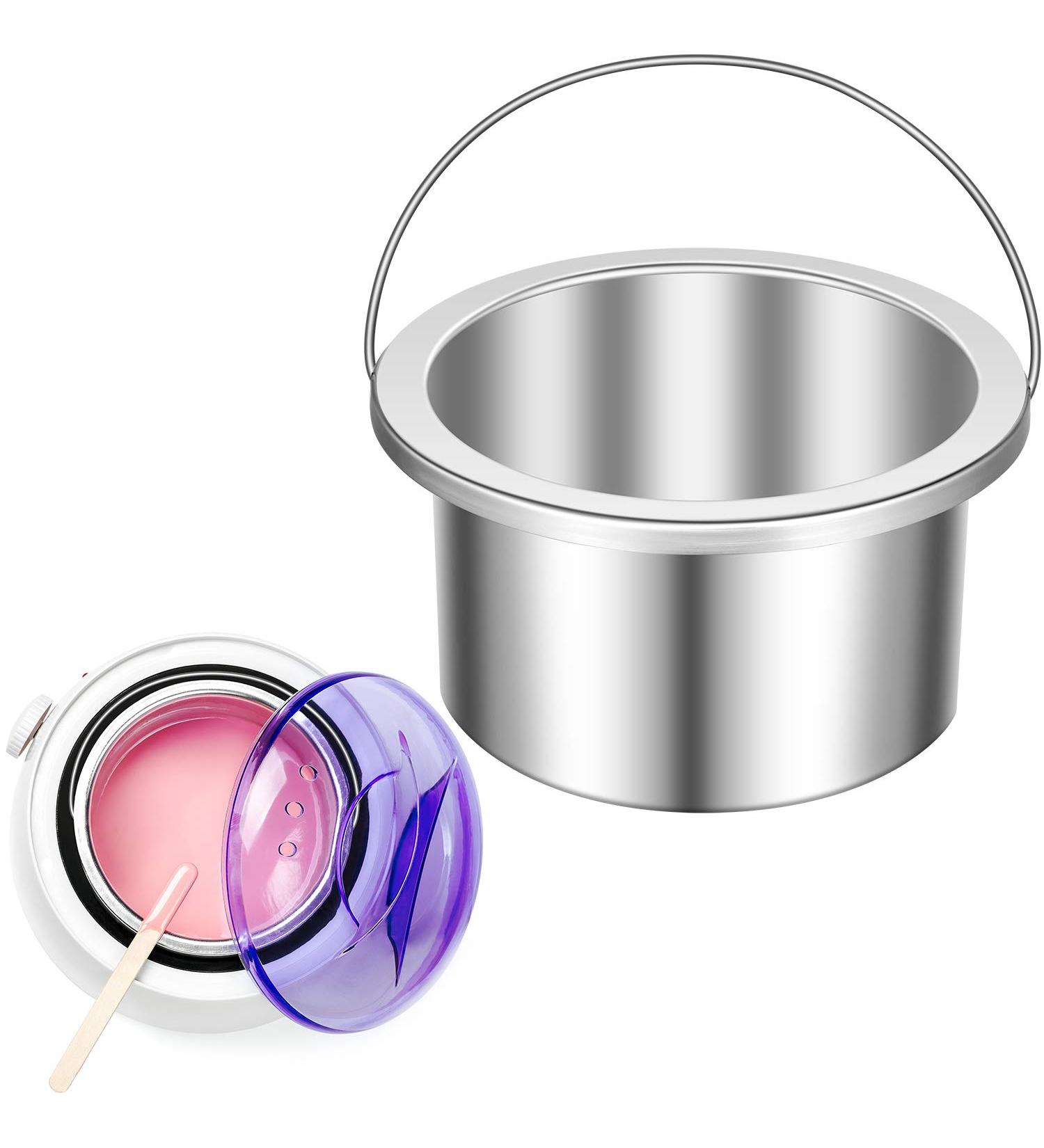 Wax Warmer Replacement Tin Inner Pot - Portable 500ml Hair Removal Waxing Bowl - Buy Online on GoSupps.com