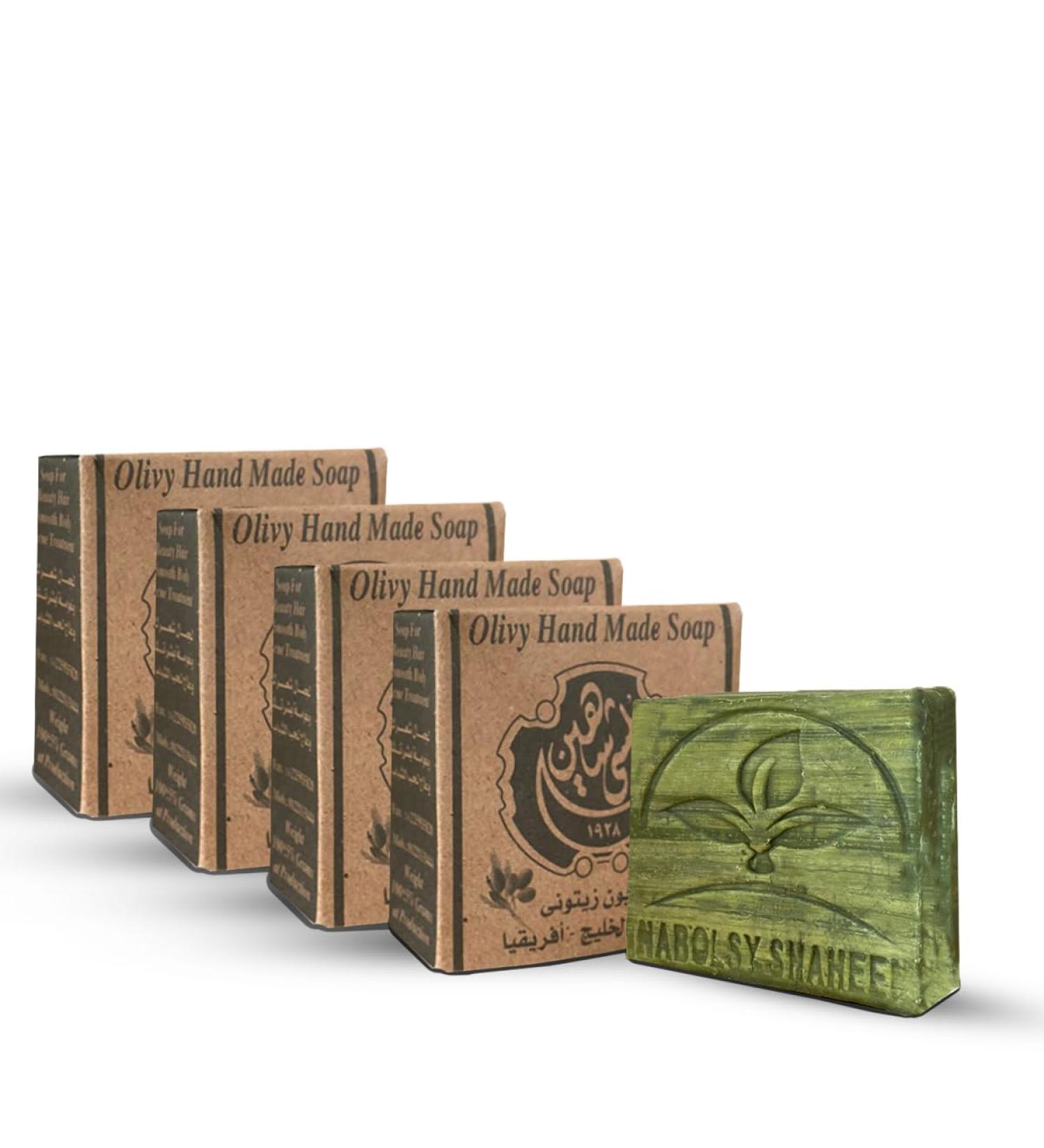 Buy 4X Nablus 100% Natural Green Olive Oil Soap | Handmade Glycerin for Hair & Skin - International Shipping Available - Buy Online on GoSupps.com