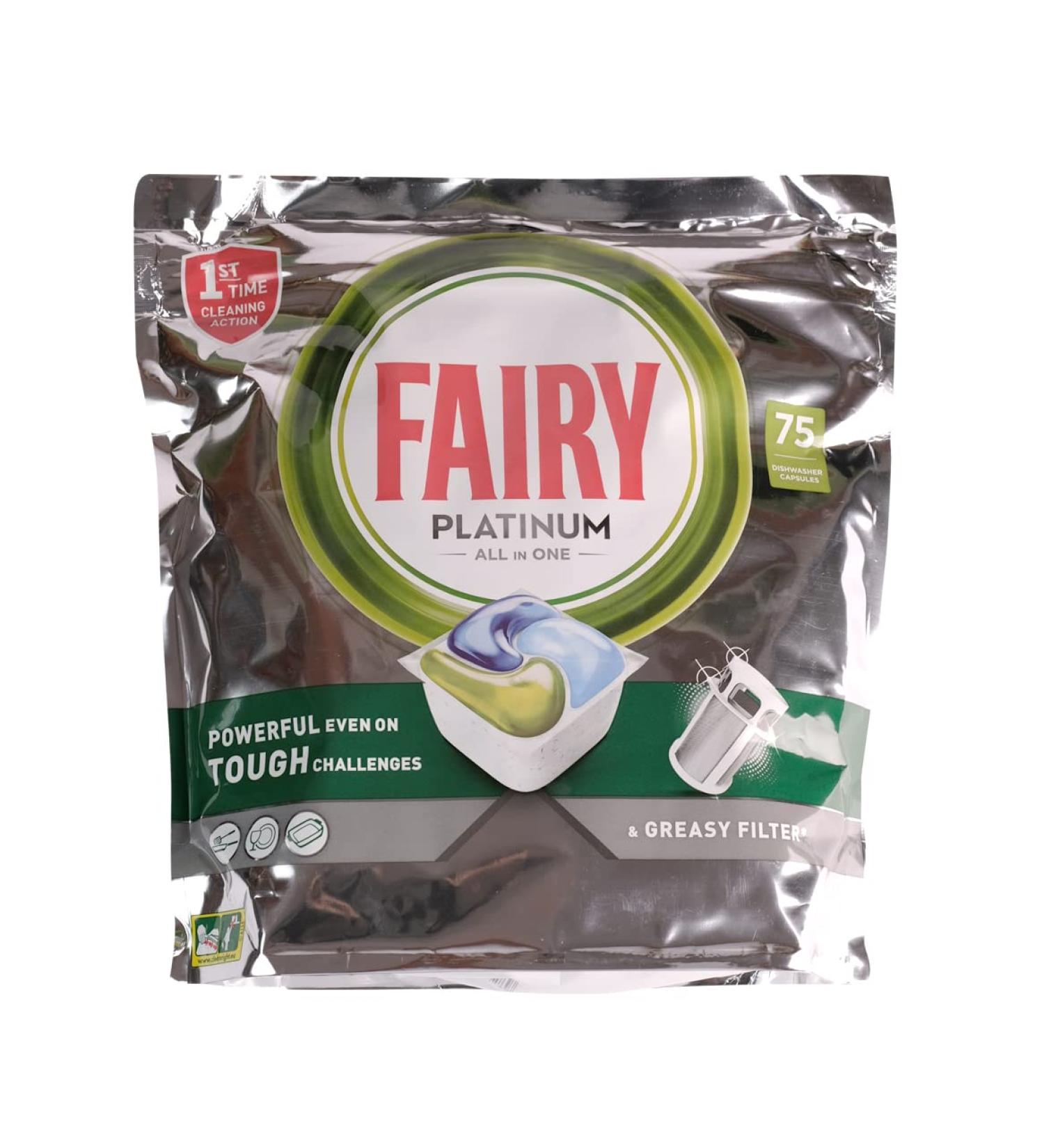 Fairy Platinum All in One Dishwasher Tablets 75 Tablets 1 - Buy Online on GoSupps.com