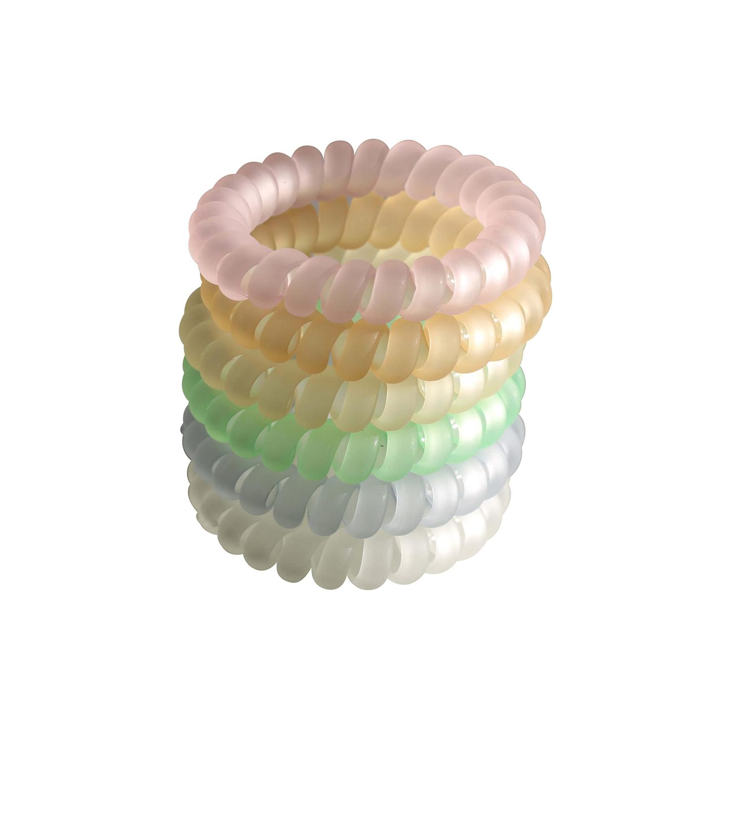 MOSELLE Spiral Hair Ties for Women & Kids | Pain-Free Wet & Dry Hair Ponytail Bands | 6 Pieces - Buy Online on GoSupps.com