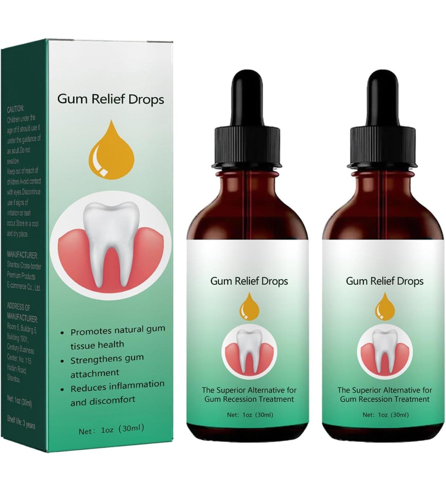 Gum Regrowth Drops | Natural Gum Restoration & Rejuvenation | Oral Care Mouthwash 30ml (2PCs) - Enhance Gum Health - Buy Online on GoSupps.com