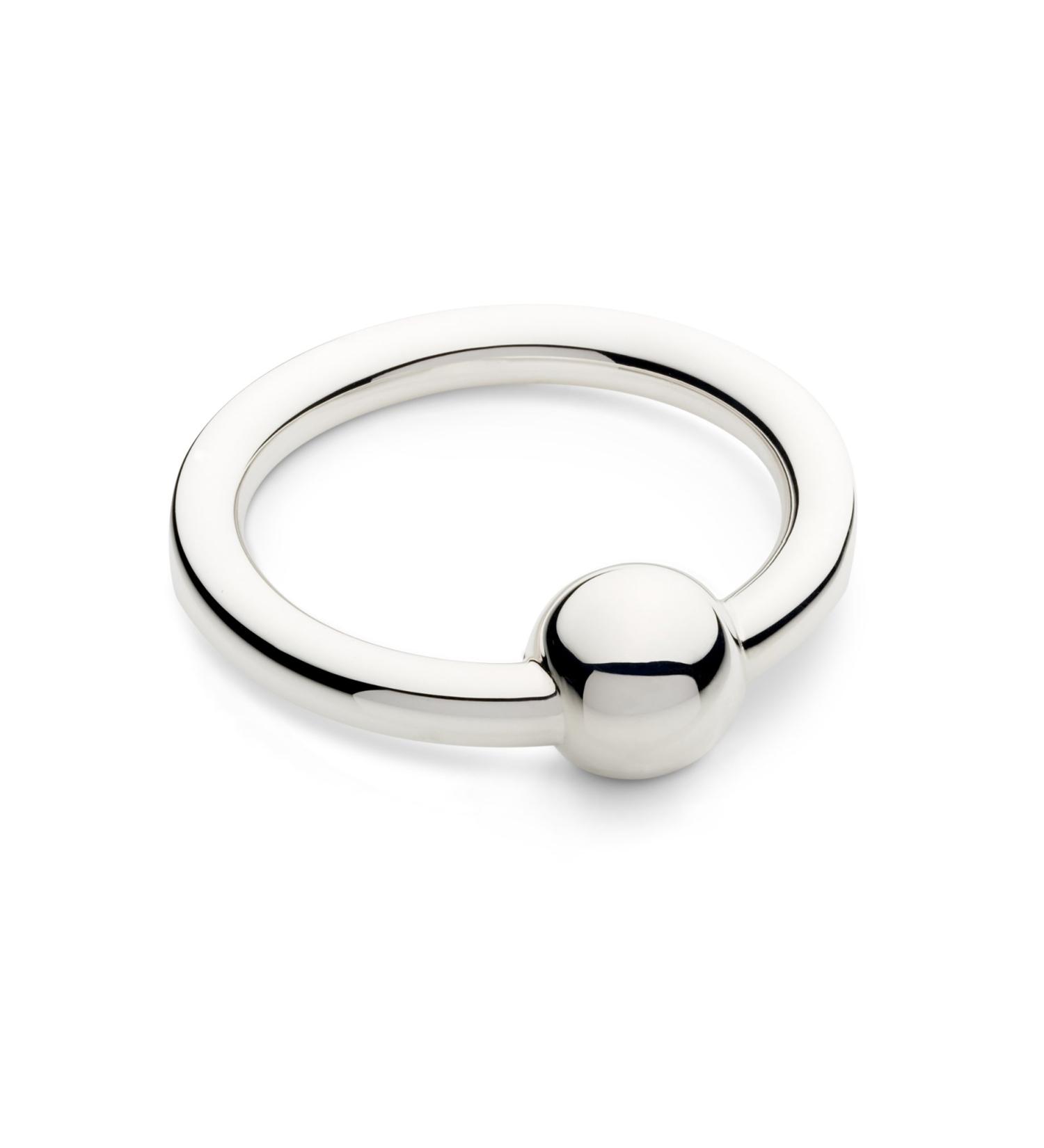 Cunill 5-Ounce Single Ring/Ball Baby Rattle, 2-Inch, Sterling Silver