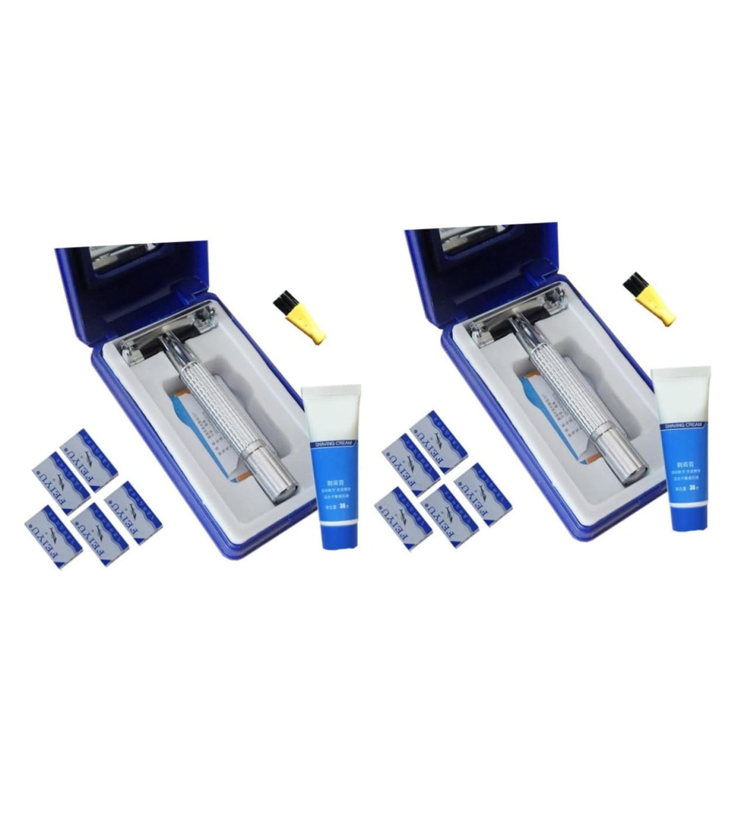 Beaupretty Vintage Double-Sided Razor & Sharpener for Men - Exquisite Shaving Experience with Cream - International Shipping Available - Buy Online on GoSupps.com