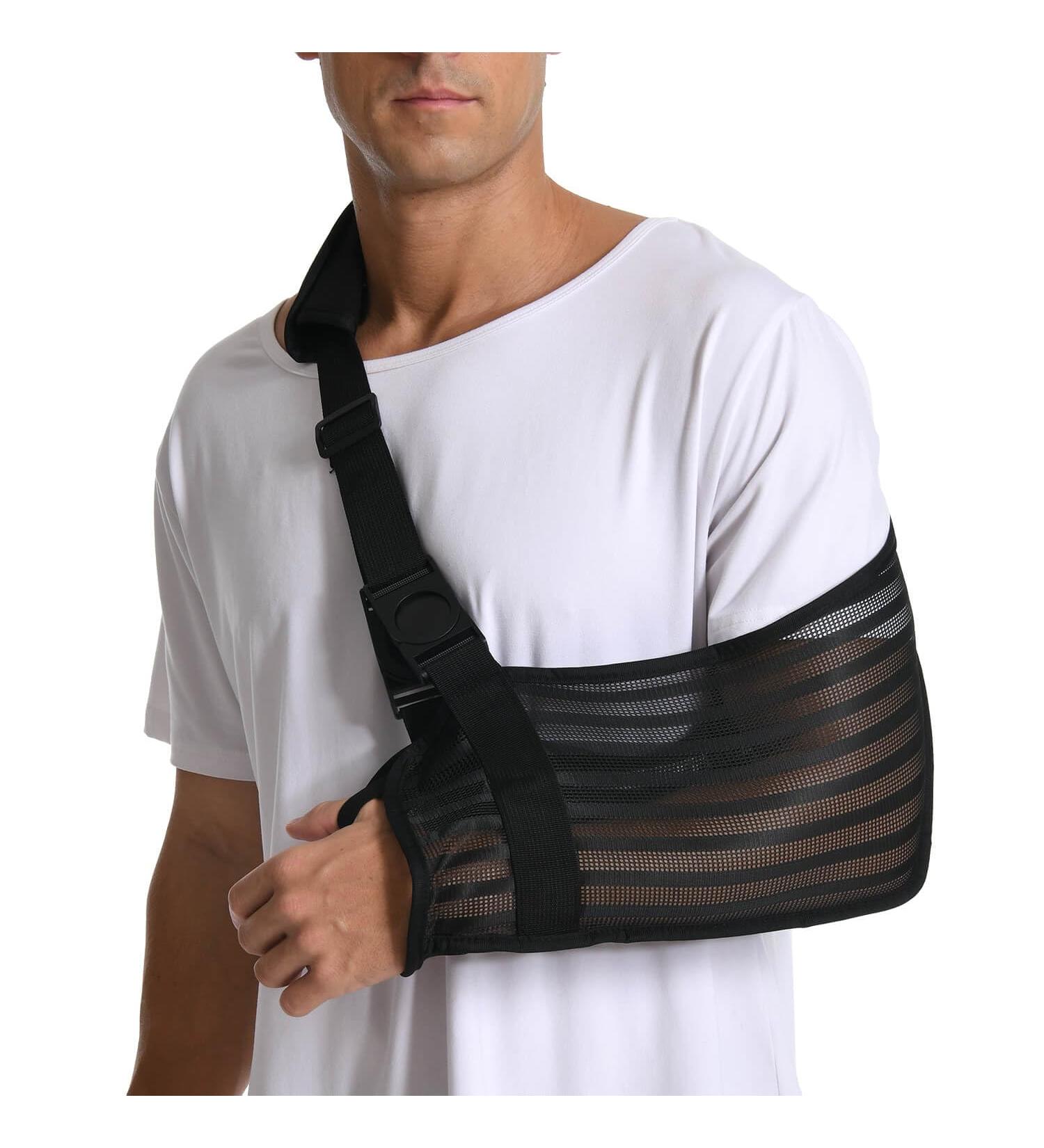 Premium Arm Sling for Shoulder Injury - Breathable Mesh Removable Strap - Ideal for Showering & Beach Use - Unisex Medical Immobilizer - Buy Online on GoSupps.com