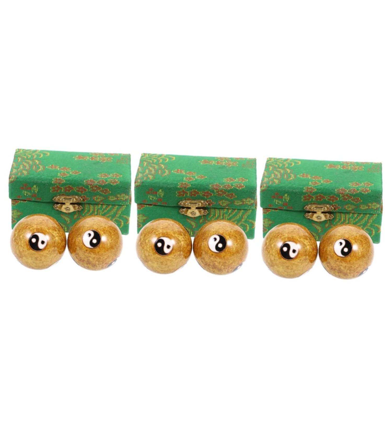 Partykindom 6 STK Metal Massage Globes - Handballs for Meditation & Relaxation | Chinese Yang Balls - Buy Online on GoSupps.com