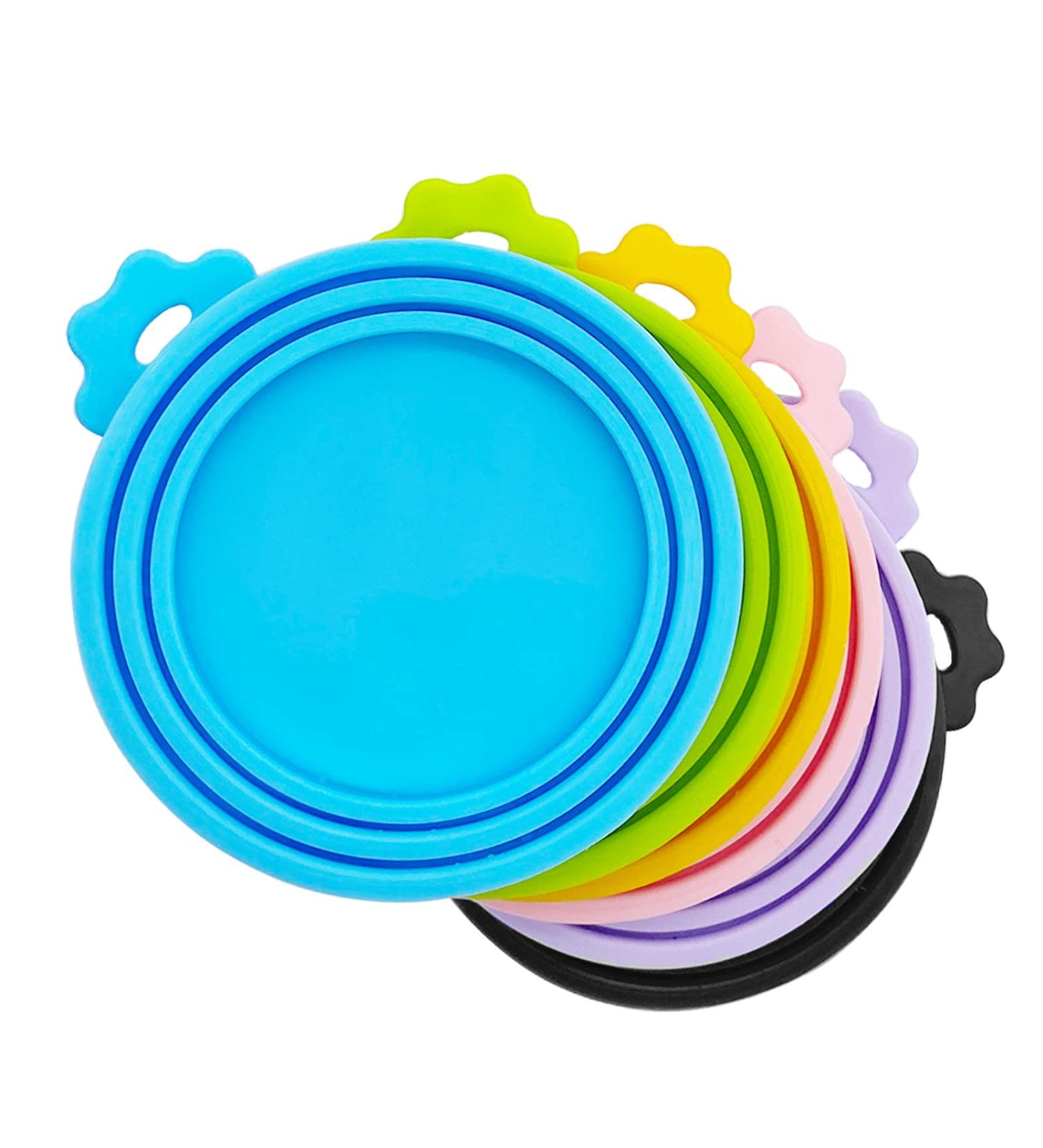 IVIA PET Food Can Lids - BPA Free Silicone Covers for Dog and Cat Food - 6 Pack (Multicolor) - Buy Online on GoSupps.com