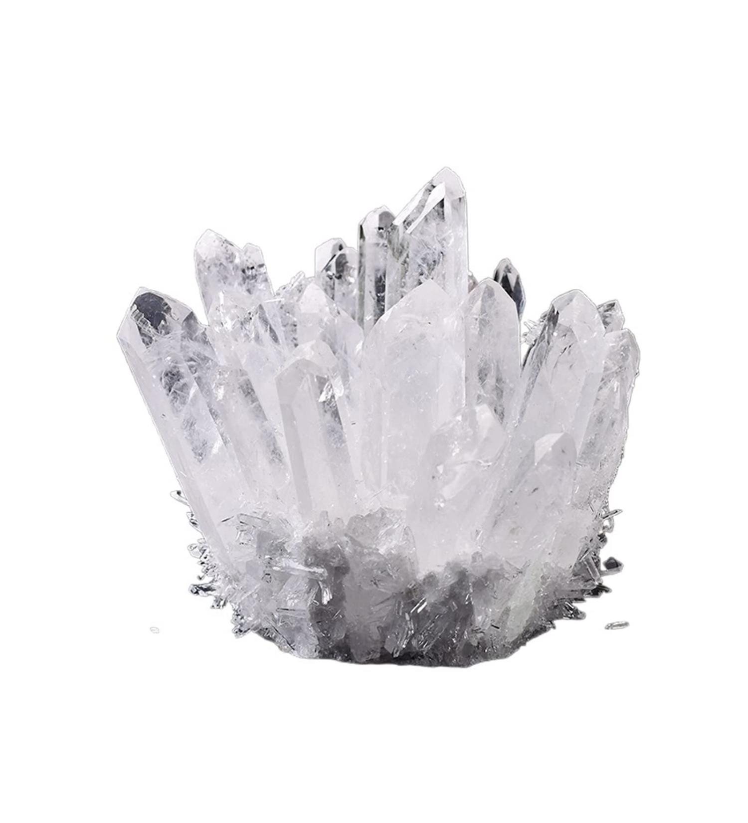 TRUSTTWO Natural Crystal Cluster Amethyst Specimen Mineral Ore Yellow Green Purple Quartz Reiki Healing Stone Raw Crystals Home Decor The New Clear Quartz 500-550g - Buy Online on GoSupps.com
