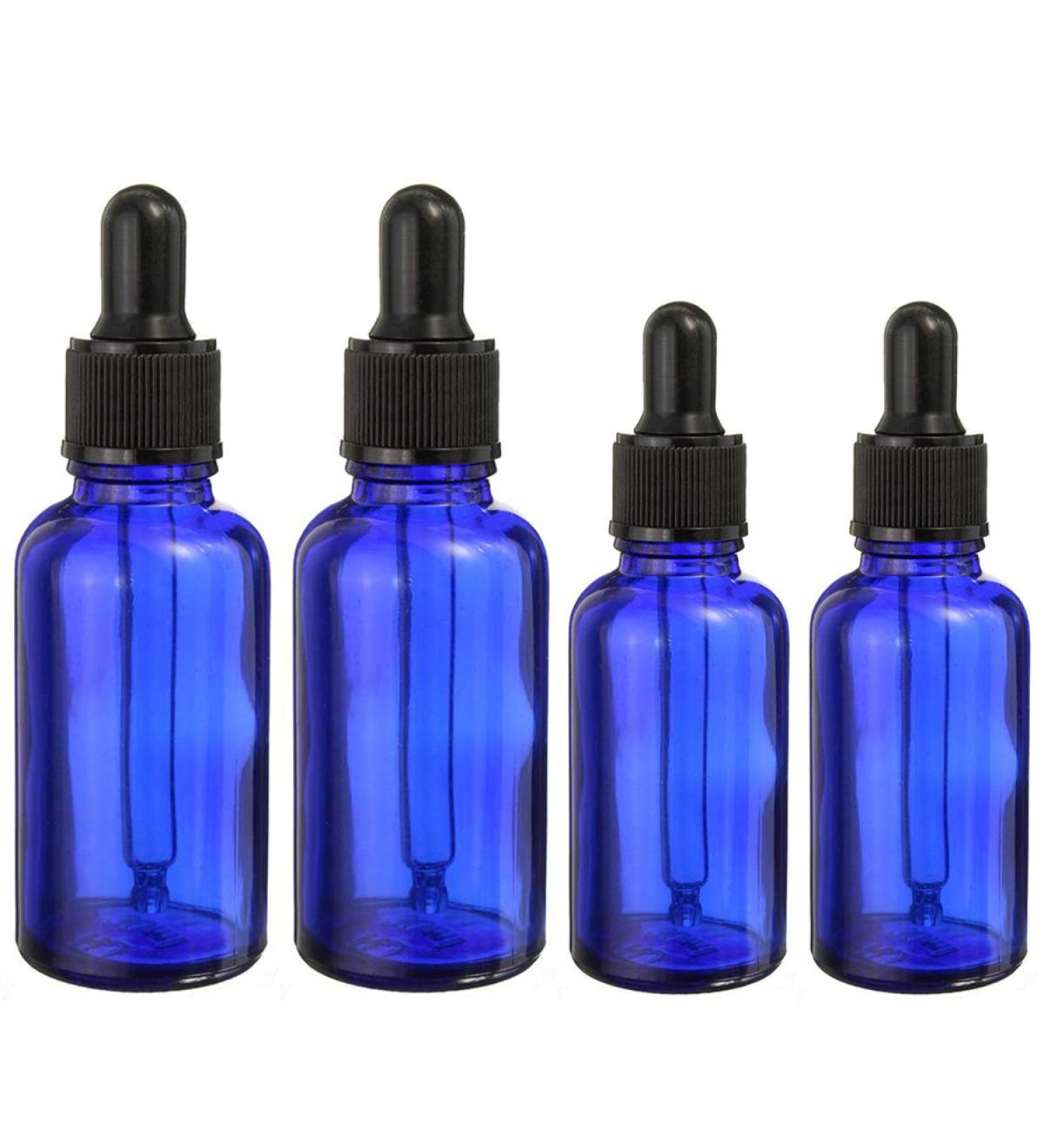 BlueXP 4 Pack Blue Amber Empty Glass Bottle with Pipettes Dropper10ml 20ml Boston Refillable Glass Bottle with Black Screw Cap and Essential Oil Aromatherapy Eye Drops Reagent Liquid Bottle - Buy Online on GoSupps.com