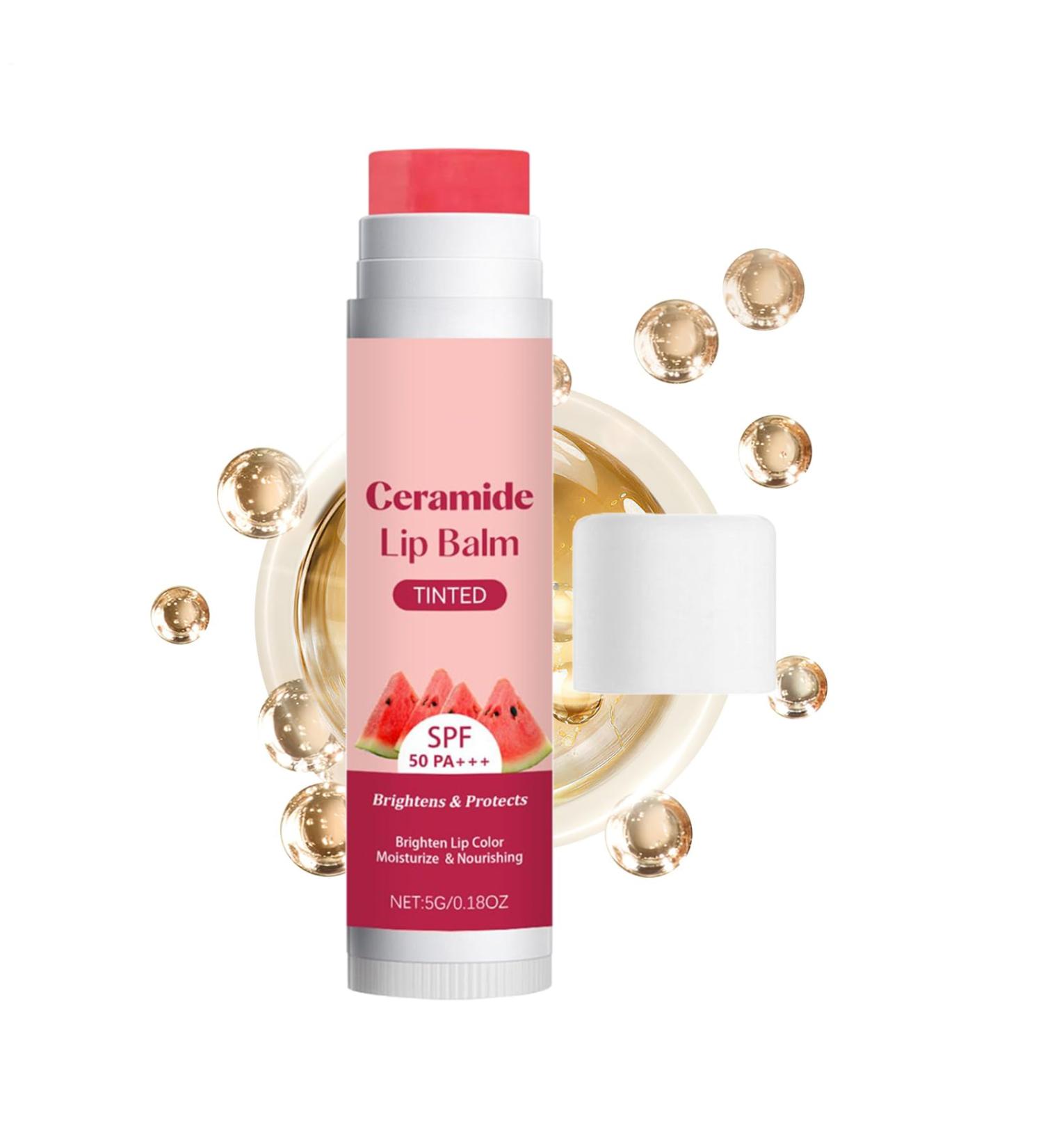 Tinted Lip Balm - Glossy Cosmetic SPF 50 - Natural Moisturizing Lip Stick - For Travel Parties Birthdays Valentine's Day Christmas - Women - Buy Online on GoSupps.com