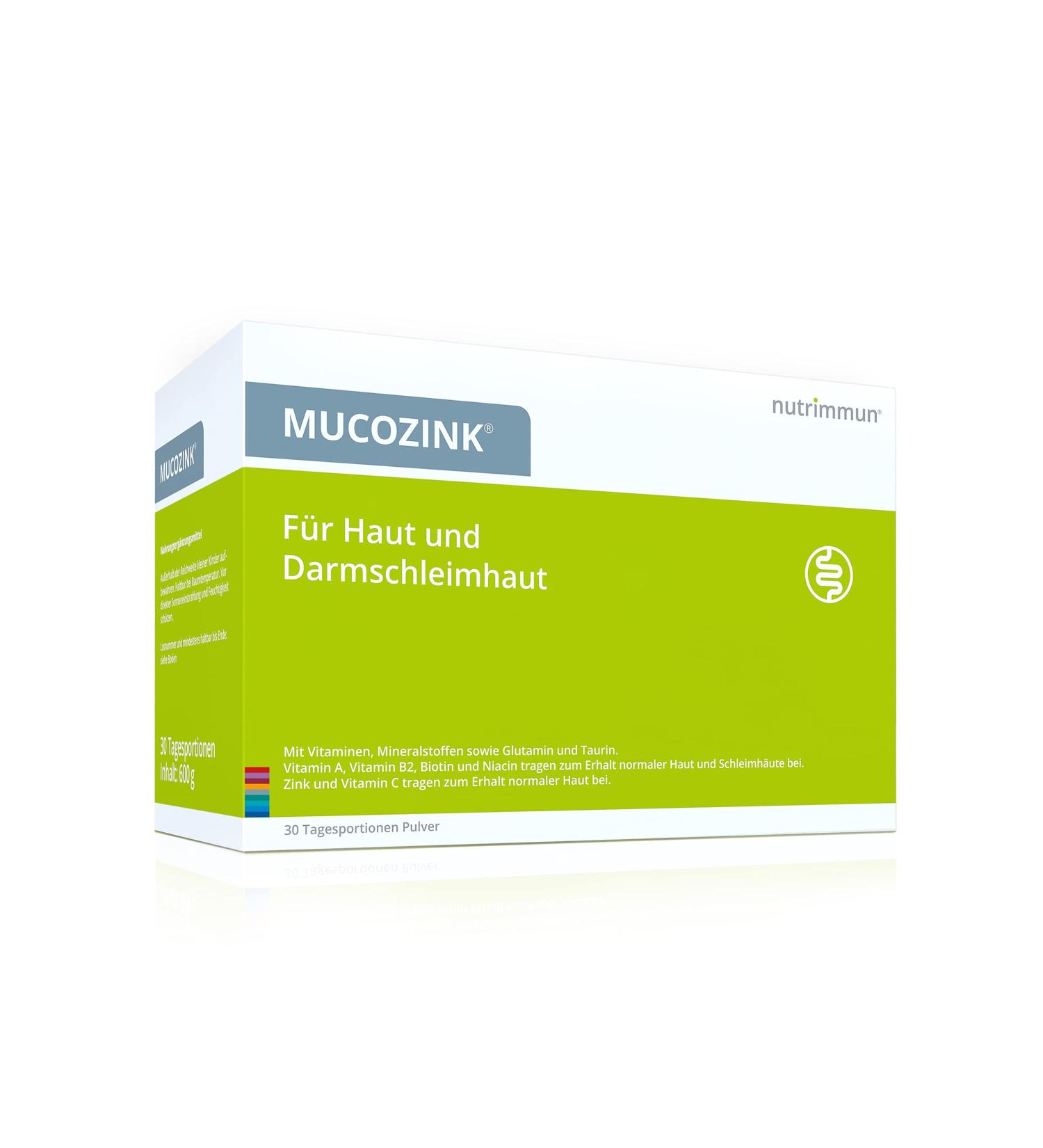Buy Nutrimmun Mucozink Powder (30 x 20 g) Premium Dietary Supplement for Skin & Intestinal Health | Vitamins Minerals Glutamine & Taurine 30 Daily Portions - Buy Online on GoSupps.com