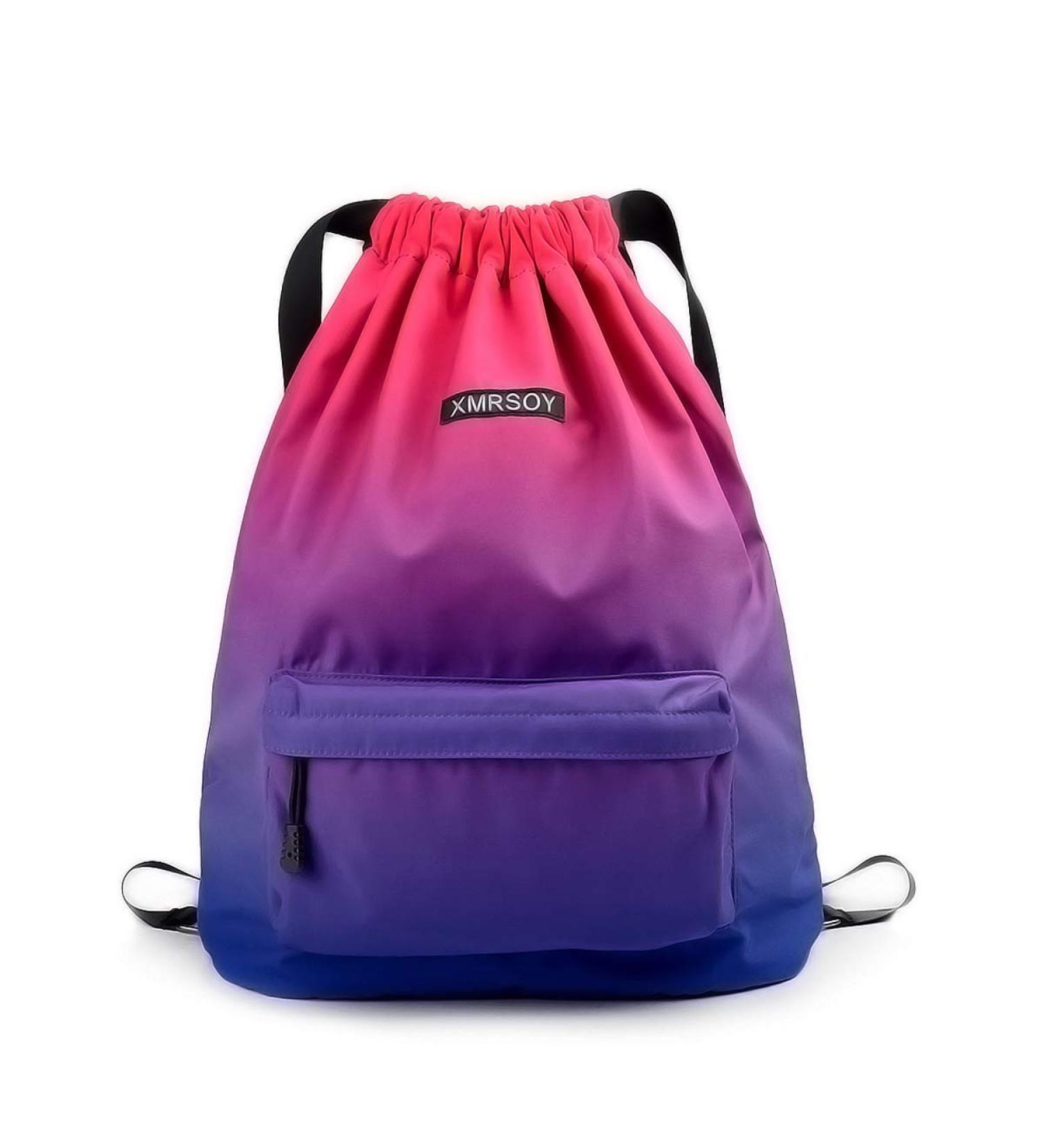 XMRSOY Gym Drawstring Backpack Water Resistant String Bag Nylon Cinch Sport Bag Sackpack 2 - Buy Online on GoSupps.com