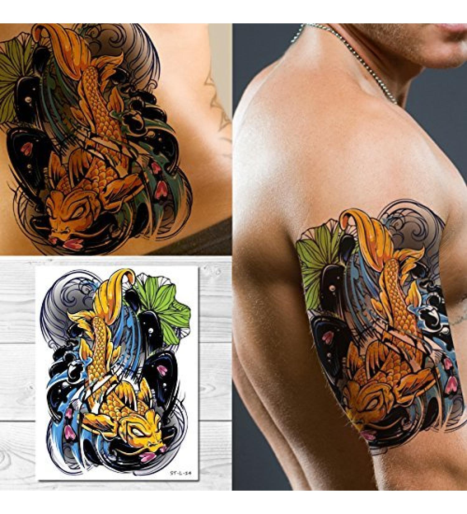 Supperb  Temporary Tattoos - Koi Fish Tattoo