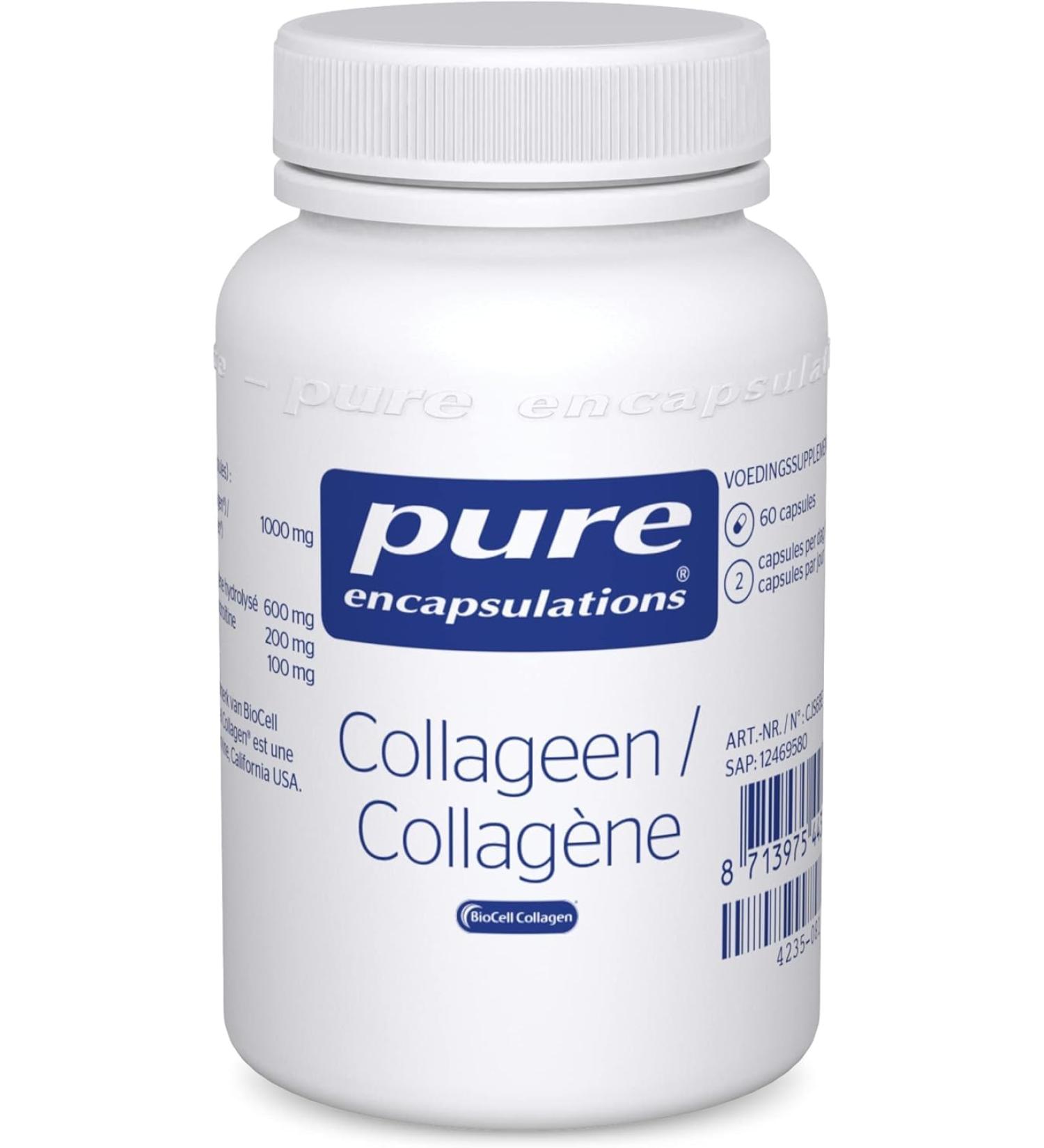 Pure Encapsulations Collagen Natural Collagen with Hyaluronic Acid and Chondroitin Sulfate 60 Capsules - Buy Online on GoSupps.com