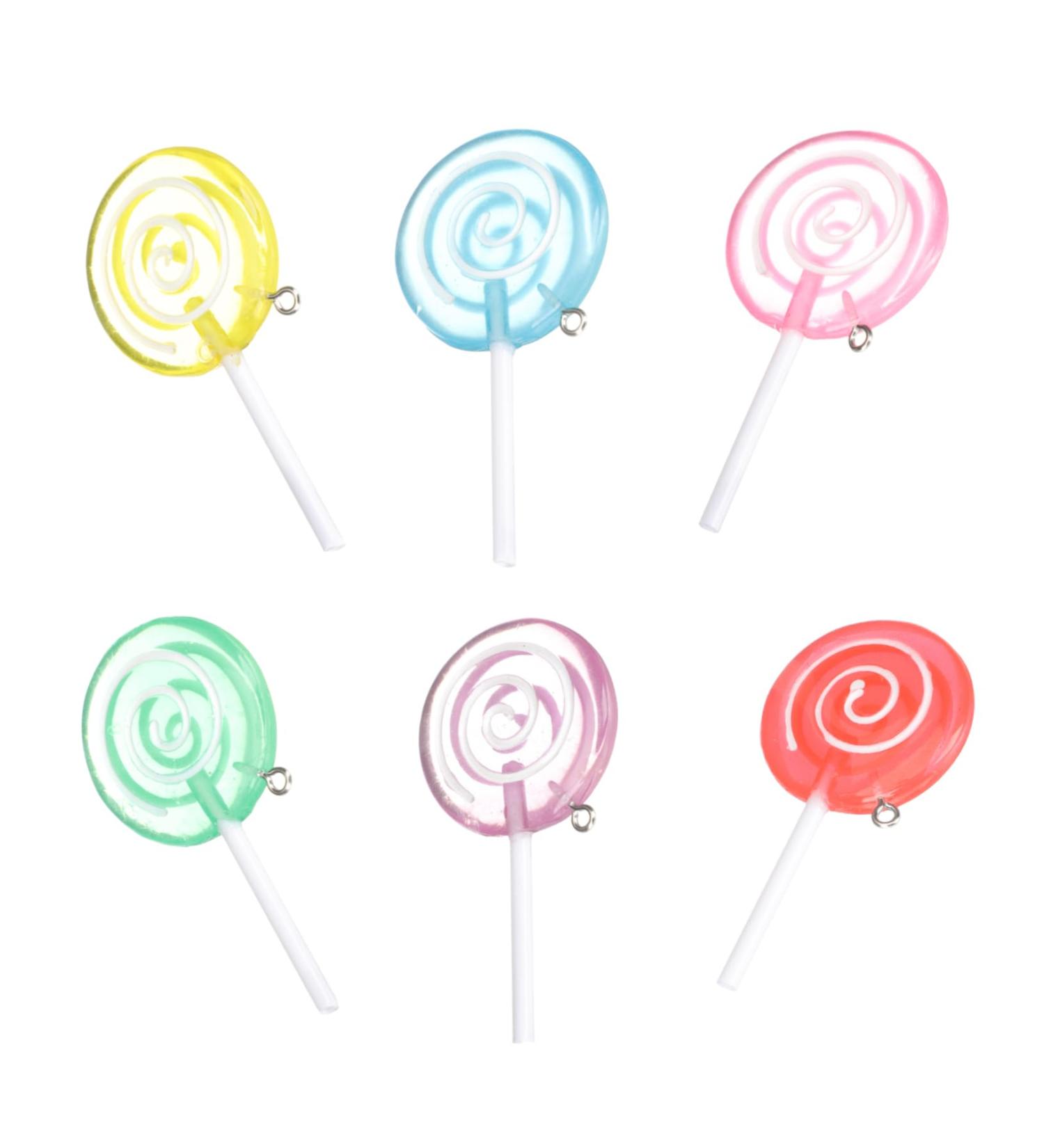 VICASKY 6pcs Lollipop Model Miniature Scene Decors Large Candy Ornaments Simulation Candy Toys Phone Case Embellishment Christmas Tree Candy Props Plastic House Fake Fruit Child - Buy Online on GoSupps.com