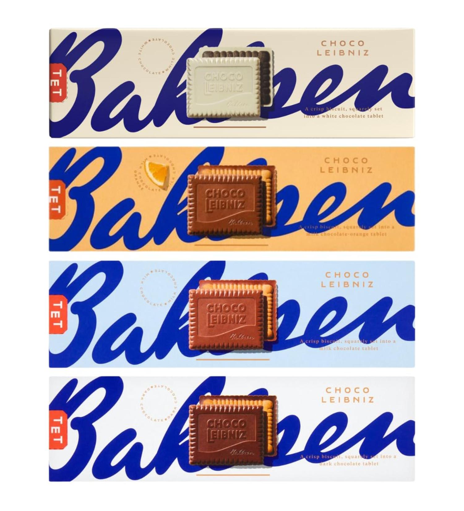 Chocolate Biscuit Bundle With Bahlsen Choco Leibniz Dark Chocolate Biscuits 111g Milk Chocolate Biscuits 111g Orange Chocolate Biscuits 111g and White Chocolate Biscuits 111g (4 Pack) - Buy Online on GoSupps.com