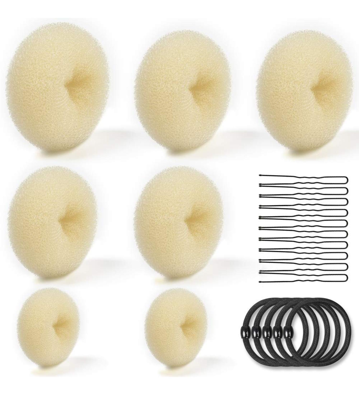Professional Bread Maker Hair Knot Ring Set - 7 Pieces for Perfect Bun Chignon | Includes Extra Hood Tapes & Hairpins - Ideal for All Hair Types - Buy Online on GoSupps.com