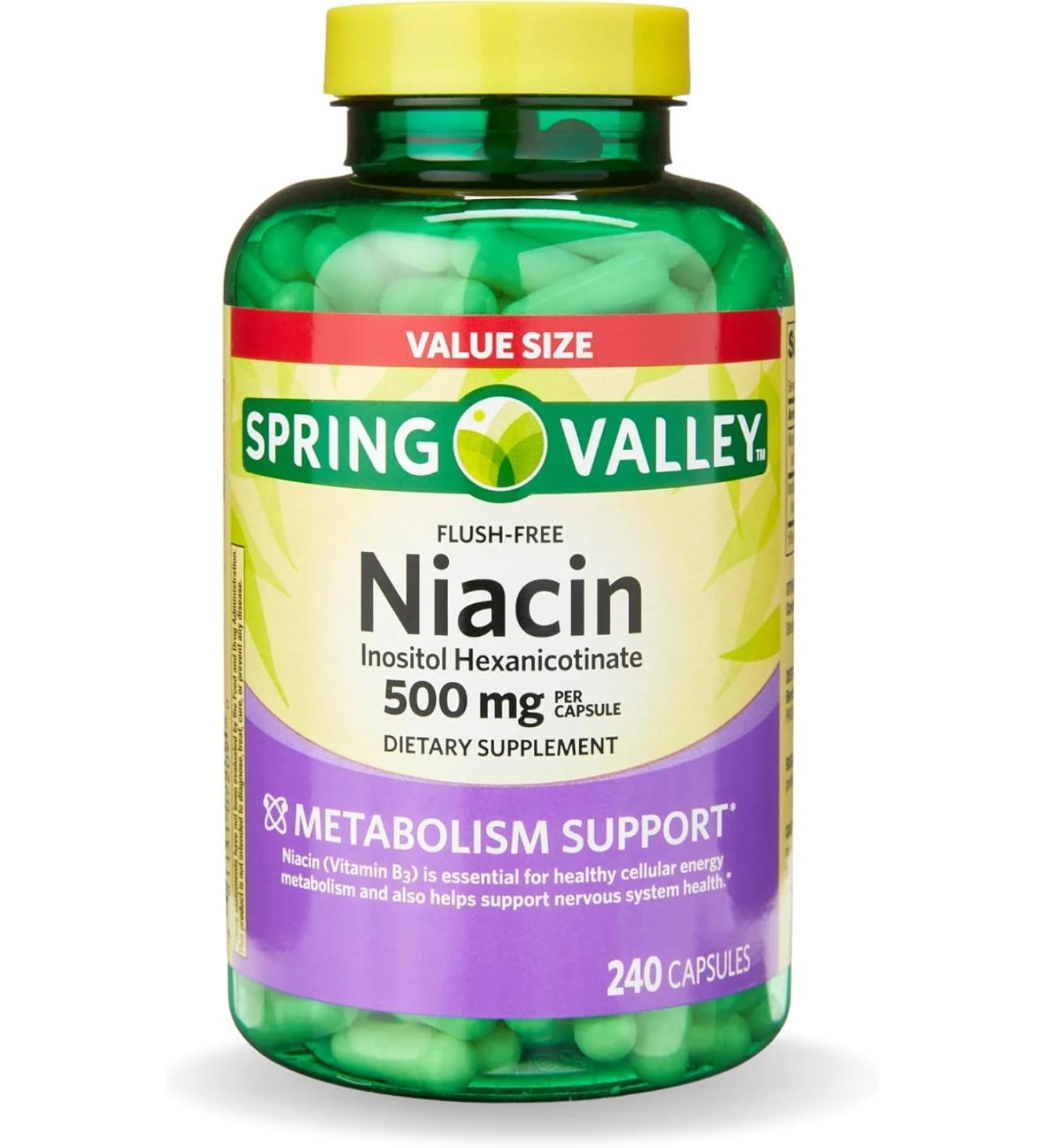 Vitamin B3 Niacin 500mg Flush Free Capsules Dietary Supplement 240 Pills (Pack of 1) - Buy Online on GoSupps.com