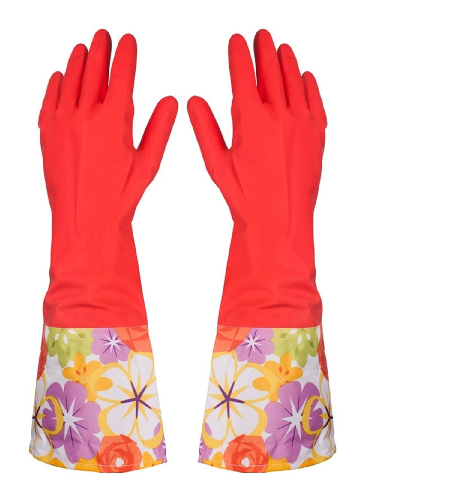 SEPTAM Cleaning Gloves Winter Dishwashing Gloves Waterproof Rubber Latex Thick Plush Kitchen Dishwashing Clothes Rubber Plastic Do Housework - Buy Online on GoSupps.com