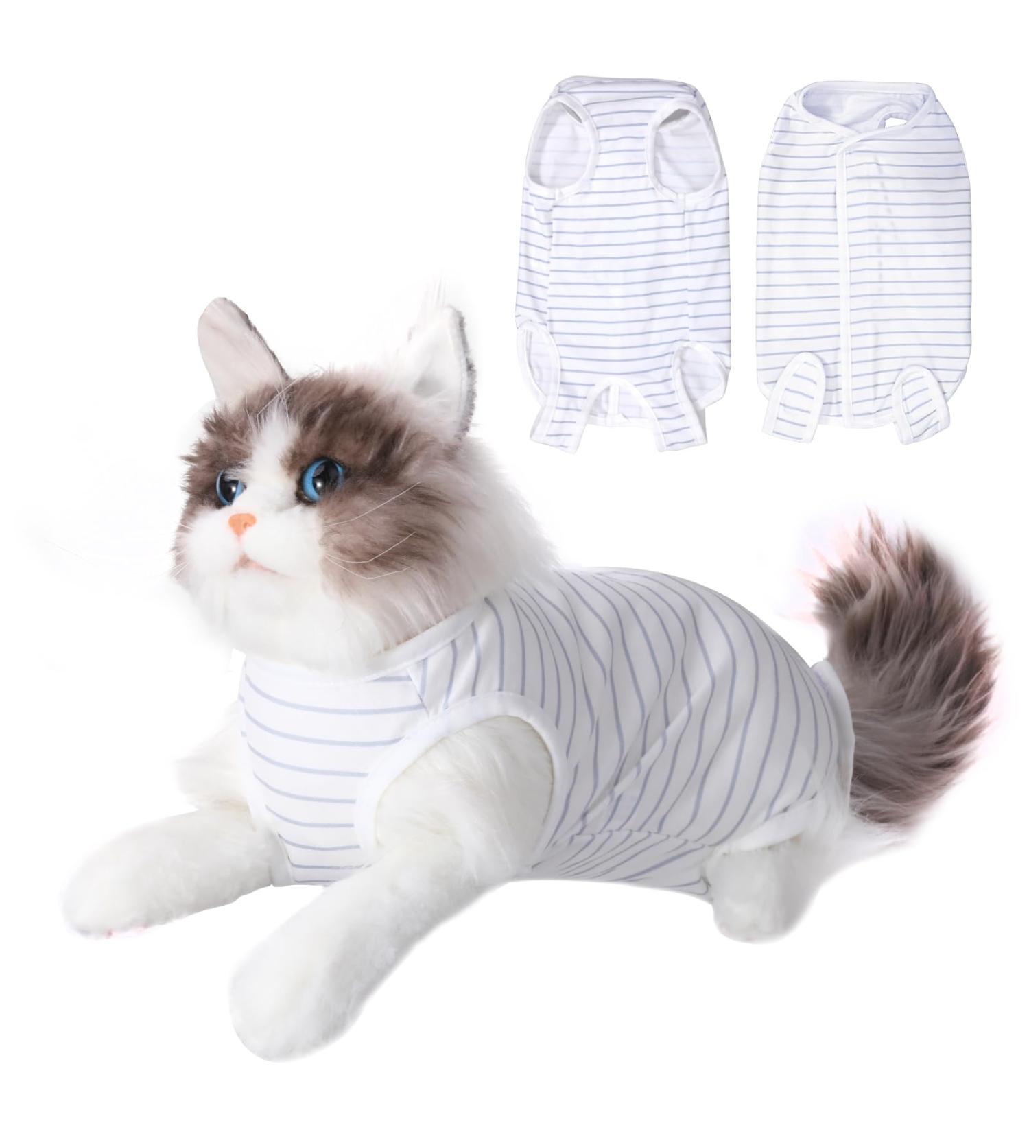 Buy Cobee Professional Cat Recovery Suit - Soft E-Collar Alternative for Abdominal Wounds & Skin Diseases | Size L - International Shipping Available - Buy Online on GoSupps.com