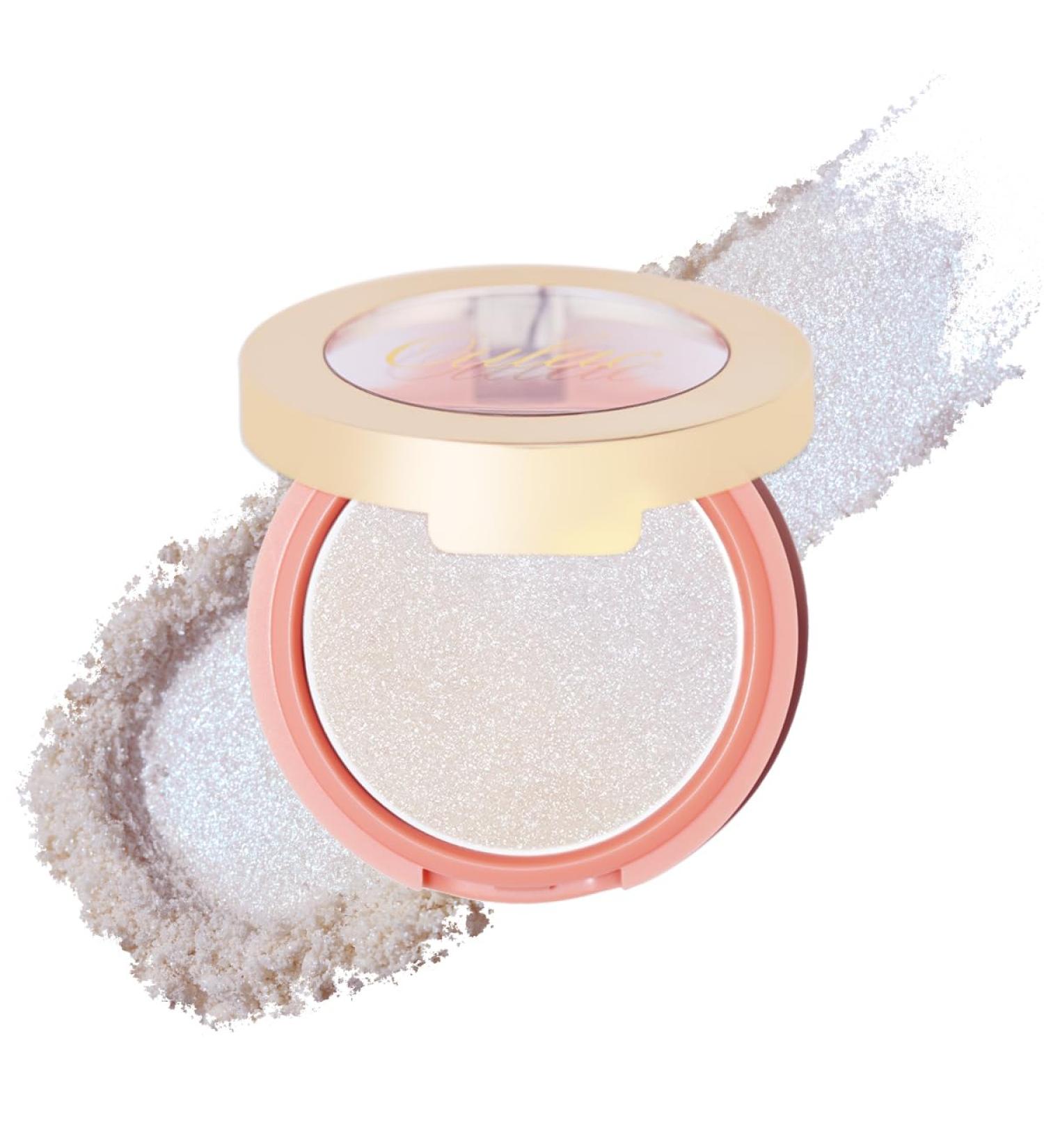 Oulac Splitter Glitzer Rouge Powder Blush - Vegan Highly Pigmented Silky Smooth Formula - 4.8g F14 Blue Moon - Durable & Gentle Shimmer for Eyes & Cheeks - Buy Online on GoSupps.com