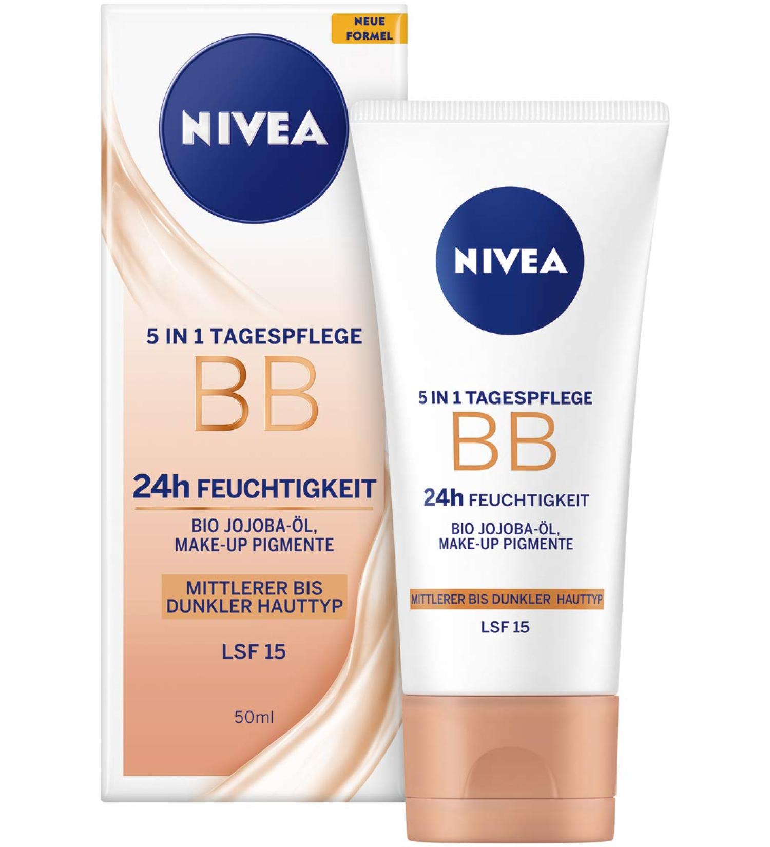 NIVEA BB 5-in-1 Day Cream with SPF 15 | 24-Hour Moisture | Buy Online - Buy Online on GoSupps.com