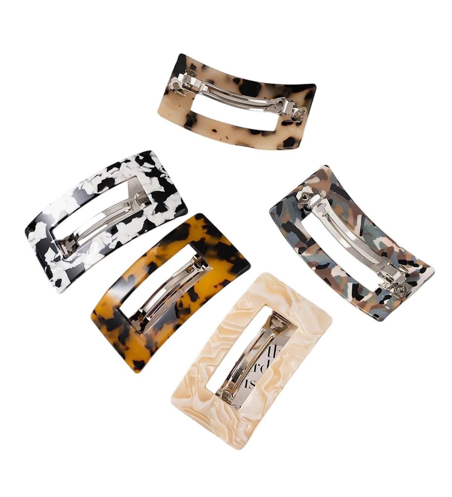 New 2025 Women Hair Claws Hairpin Barrettes Leopard Print Hair Clips Large Geometry Headwear For New For Fashion Ponytail Hair Accessories Hairgrip Jewelry Fashion Accessories Creative Gift - Buy Online on GoSupps.com