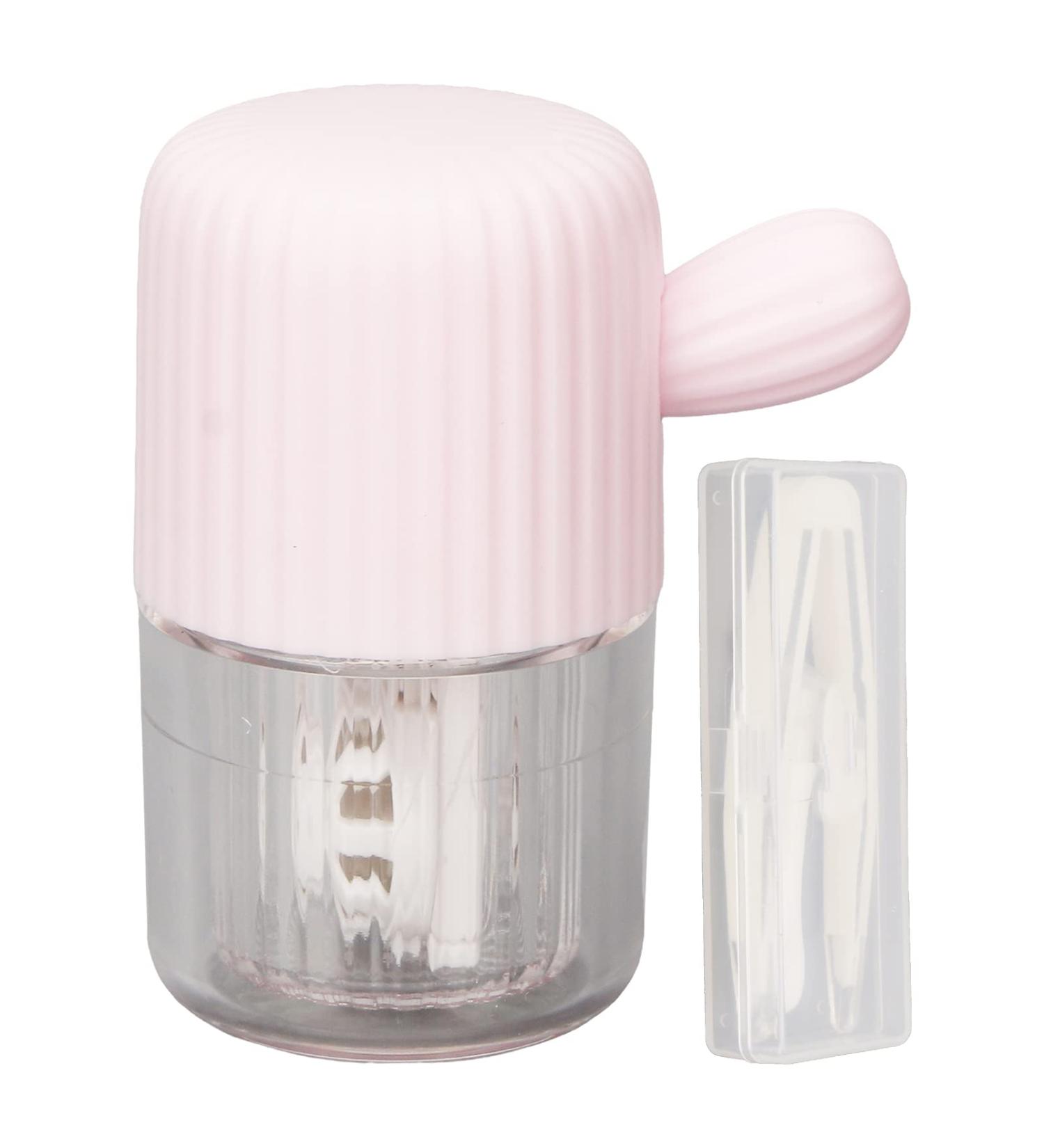 Portable Pink Lentil Cleaning Box | Manual Contact Lens Cleaner | Everyday Use Mini Cleaning Solution - Buy Online on GoSupps.com