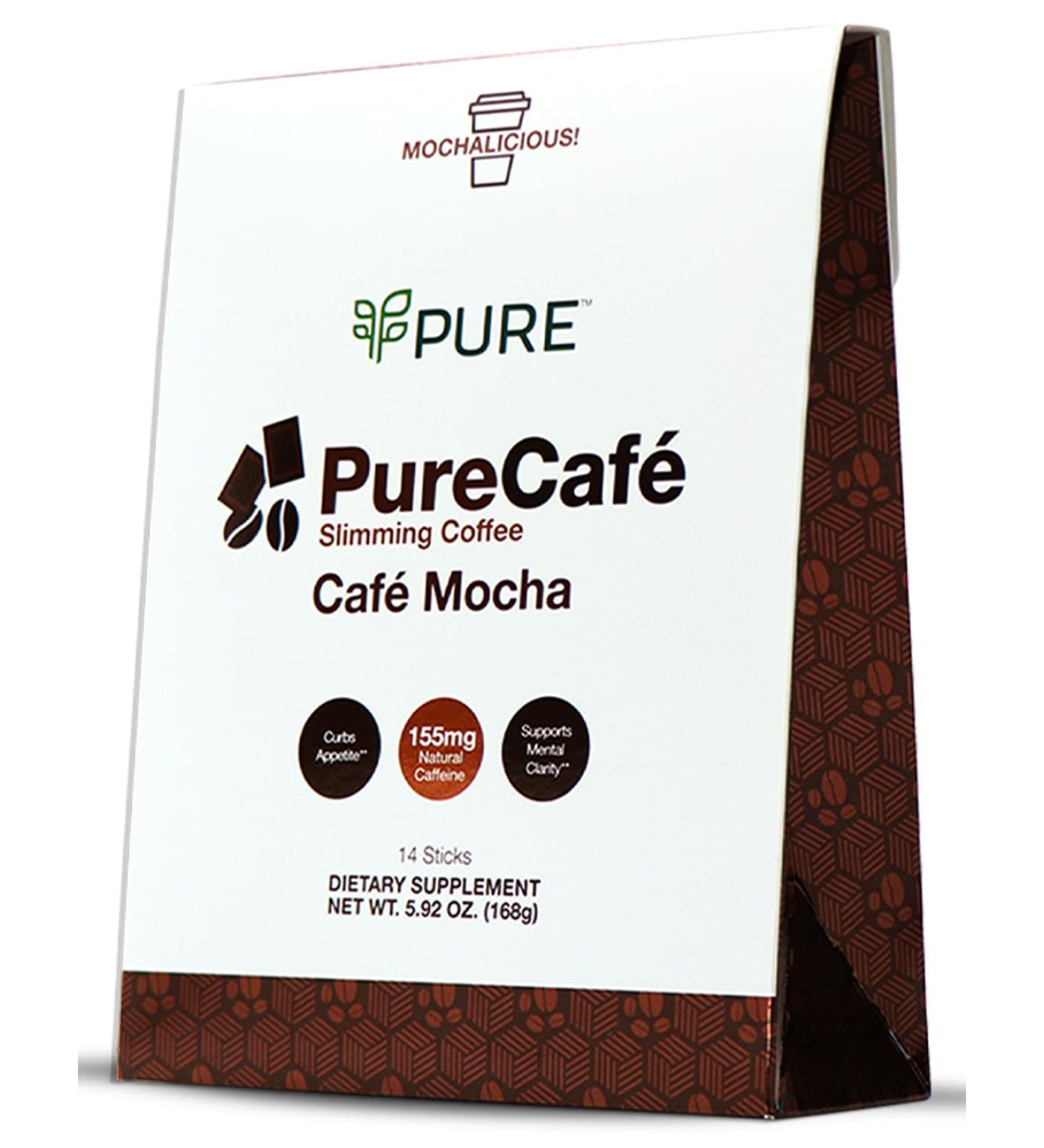 PureCaf Mocha - Slimming Coffee with Green Coffee Extract Garcinia Cambogia & Oolong Tea | Boost Energy & Indulge - International Shipping - Buy Online on GoSupps.com