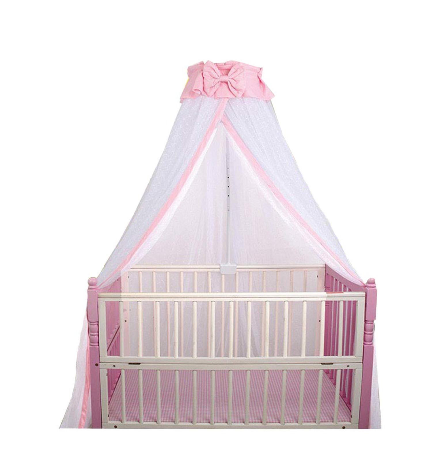 CdyBox Pink Mosquito Net Canopy for Kids - Breathable Crib Bed Curtains for Bedroom Decor - Buy Online on GoSupps.com