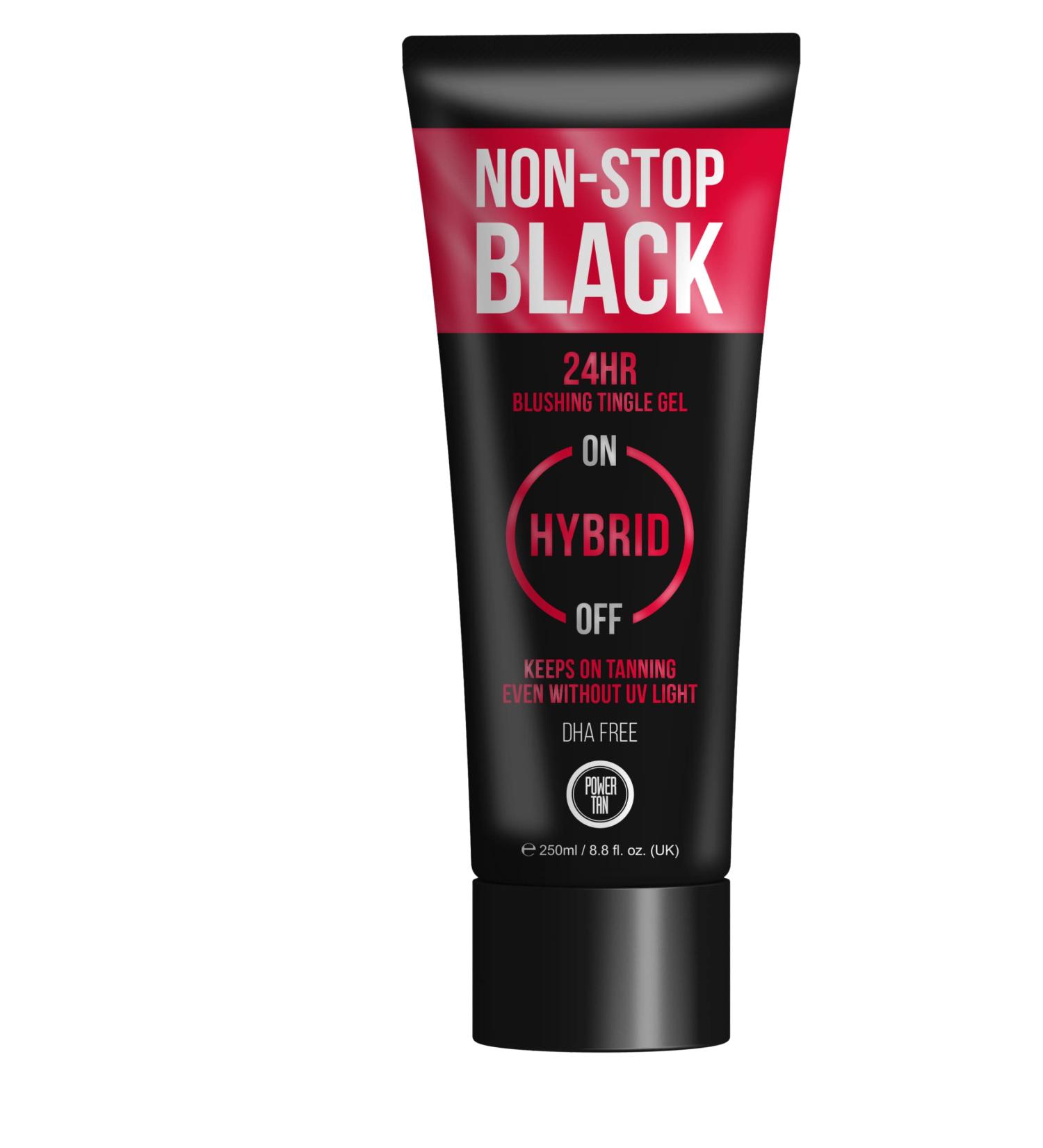 Power Tan Non-Stop Black Tingle Gelee - DHA Free Tanning Accelerator 250ml - Buy Online on GoSupps.com