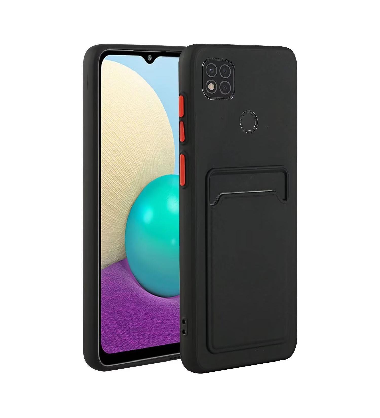 Buy Tivenfezk Nadoli Silicone Case for Xiaomi Redmi 10A - Ultra Thin Shockproof Scratch-Resistant Wallet TPU Cover with Credit Card Holder - Black - Buy Online on GoSupps.com