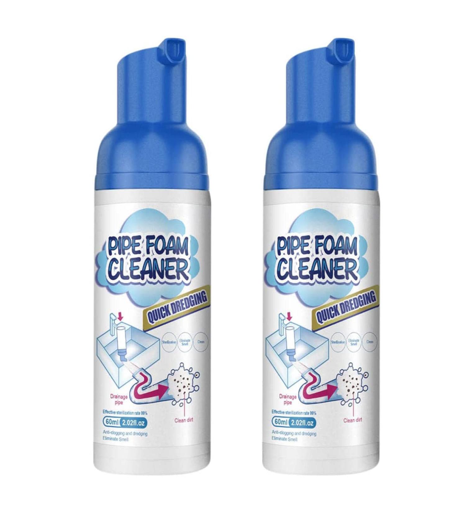 Drain Foam Cleaner Pipe Dredge Deodorant Foam Cleaner Powerful Sink and Drain Cleaner Drain Cleaner Hair Clog Remover for Kitchen Drain Sinks Tubs (2Pcs) - Buy Online on GoSupps.com