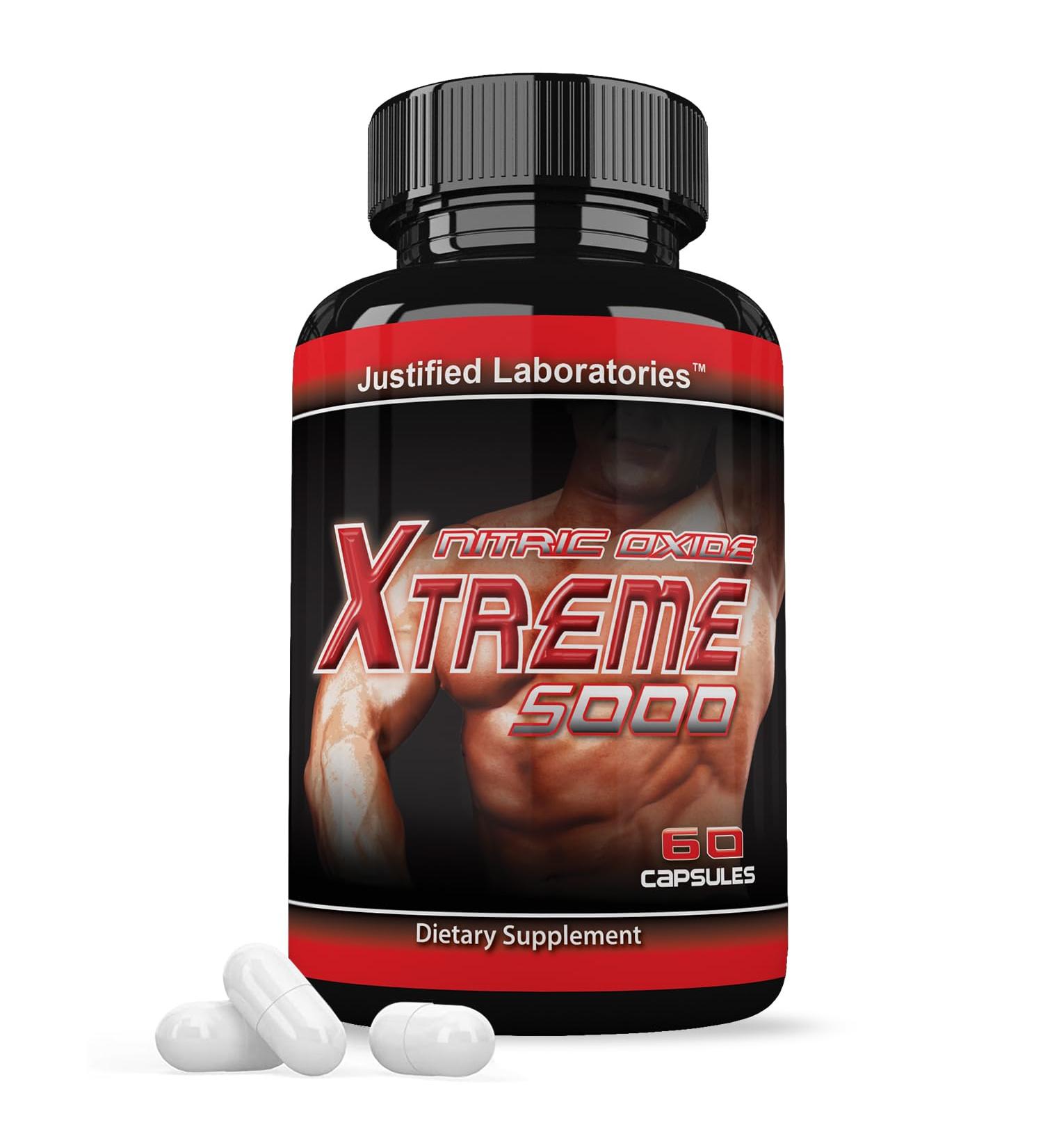 Nitric Oxide Xtreme 5000 - Advanced Men's Health Formula | 60 Capsules | Boost Energy & Performance - Buy Online on GoSupps.com